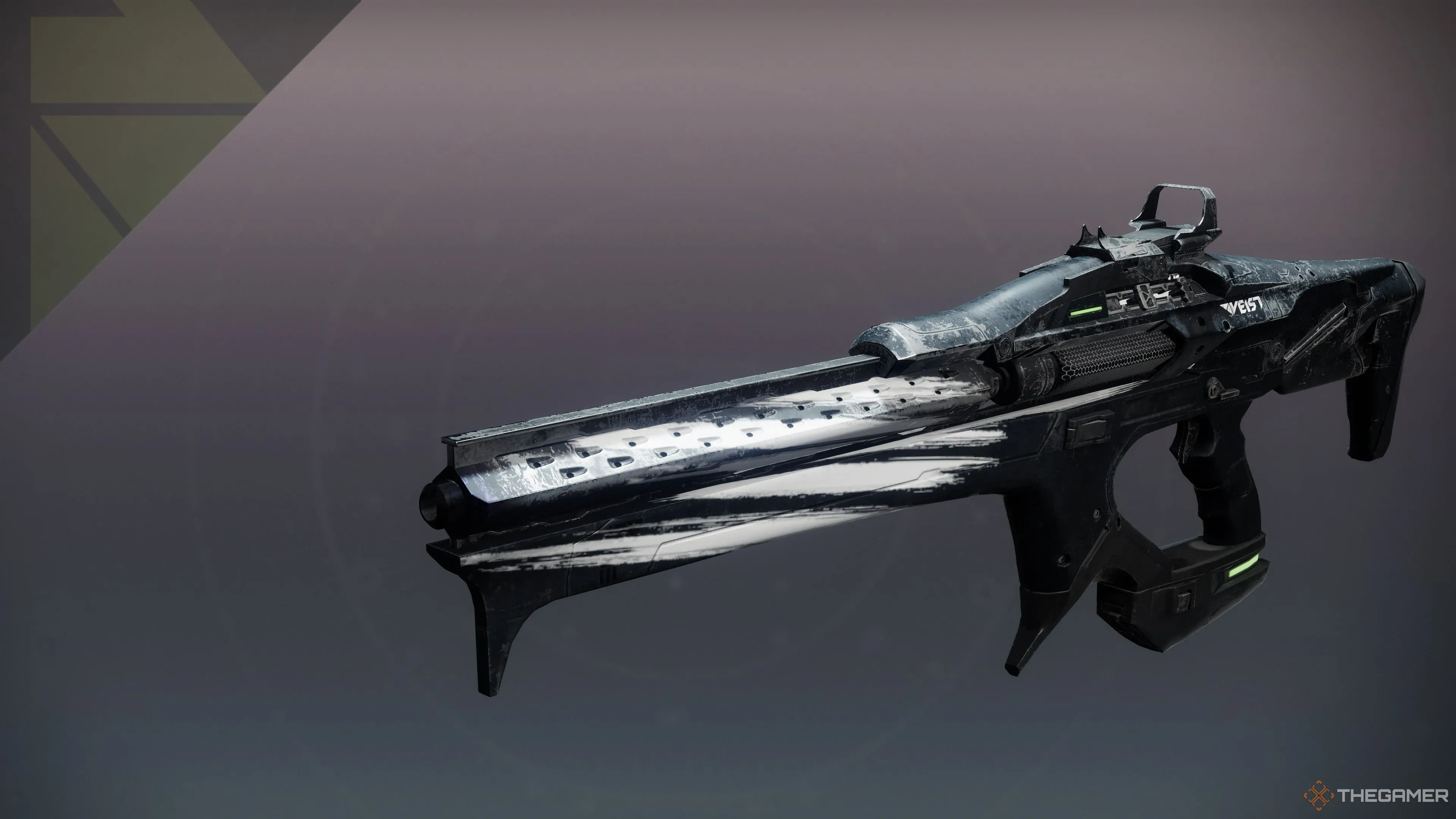 Súng trường bắn tia tuyến tính Boomslang-4FR trong Destiny 2, hiển thị các thuộc tính tối ưu cho PvE và PvP.