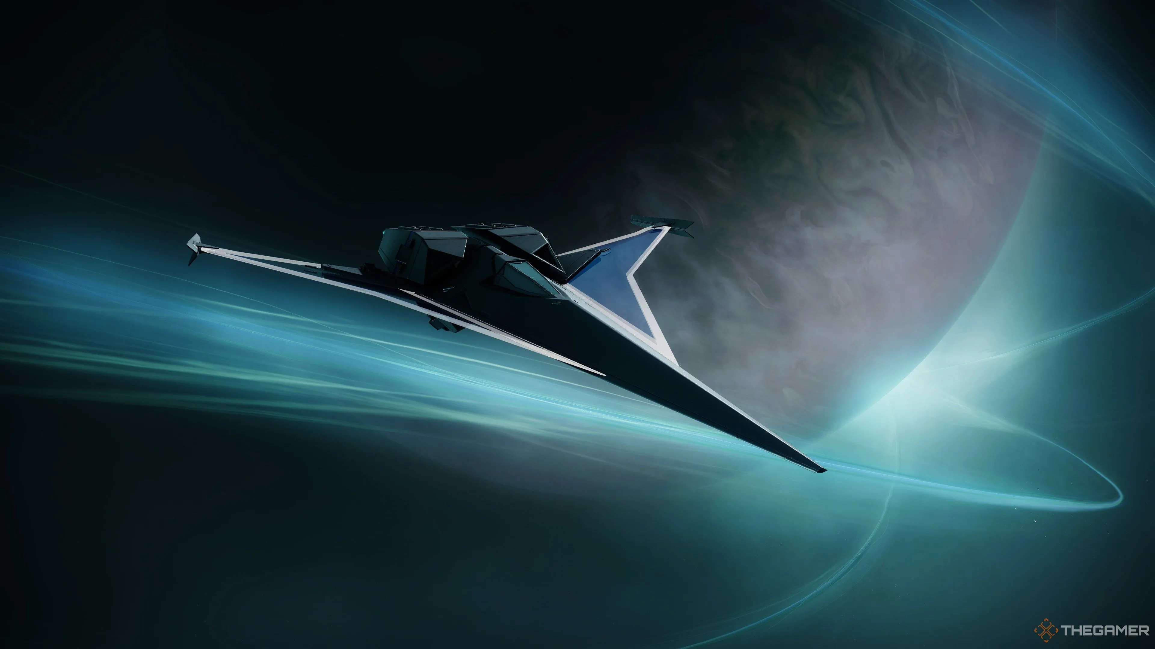 Tàu vũ trụ của Vệ Thần bay vòng quanh Kepler, tượng trưng cho hành trình chinh phục Hard Cap trong Destiny 2.