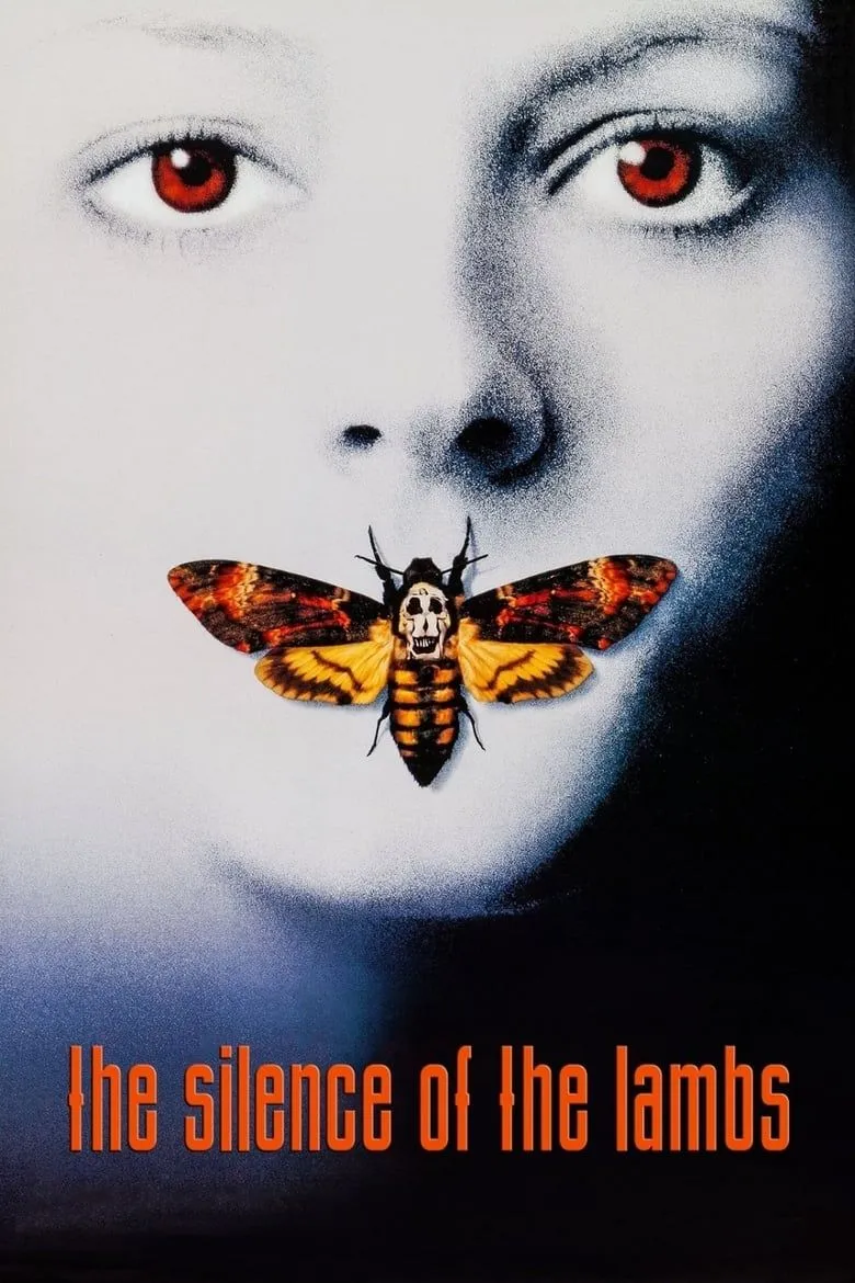 Áp phích The Silence of the Lambs (1991) với motif con bướm và bóp nghẹt tâm lý kẻ ác