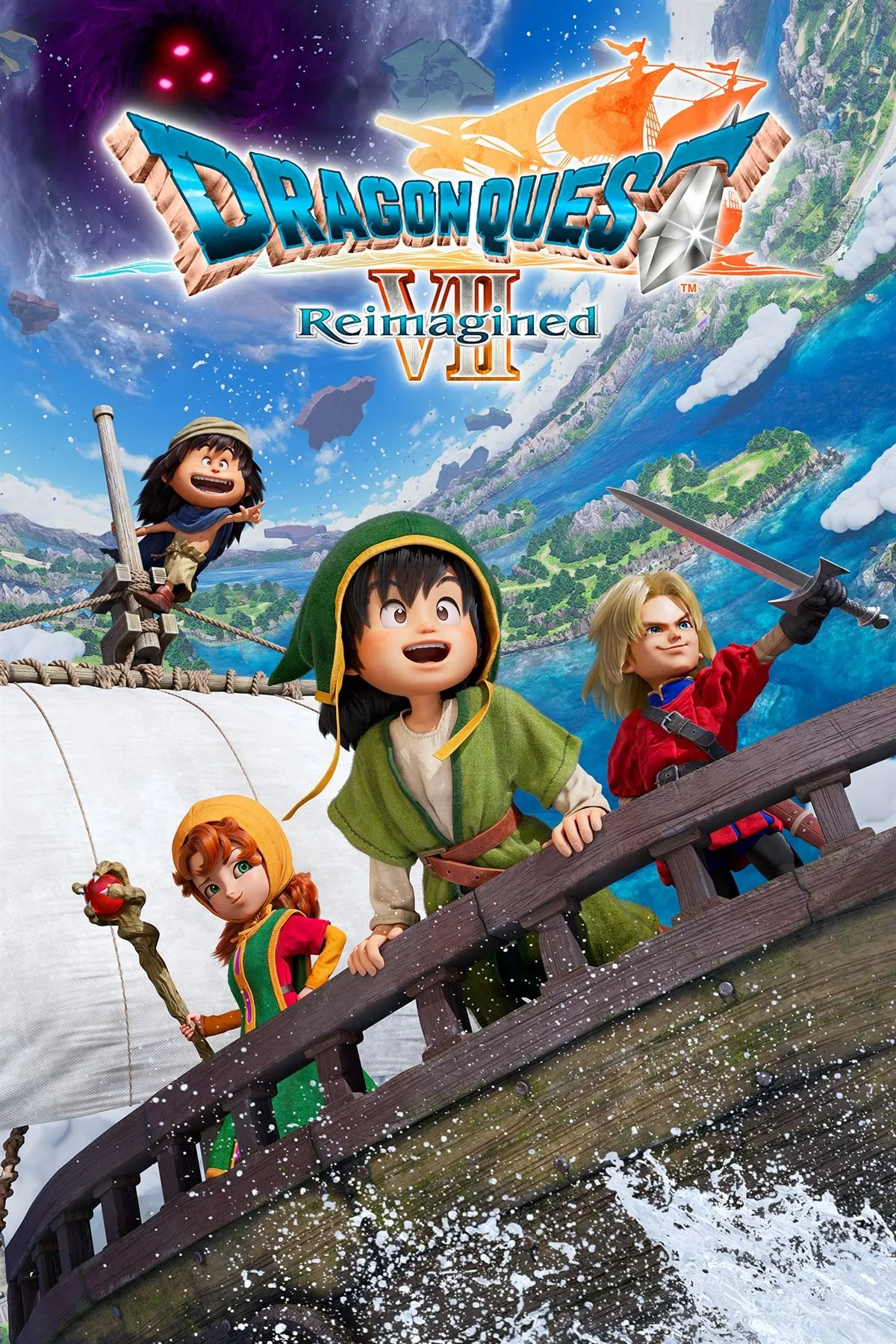 Artwork Dragon Quest VII Reimagined - remake diorama, JRPG turn-based cổ điển được làm mới