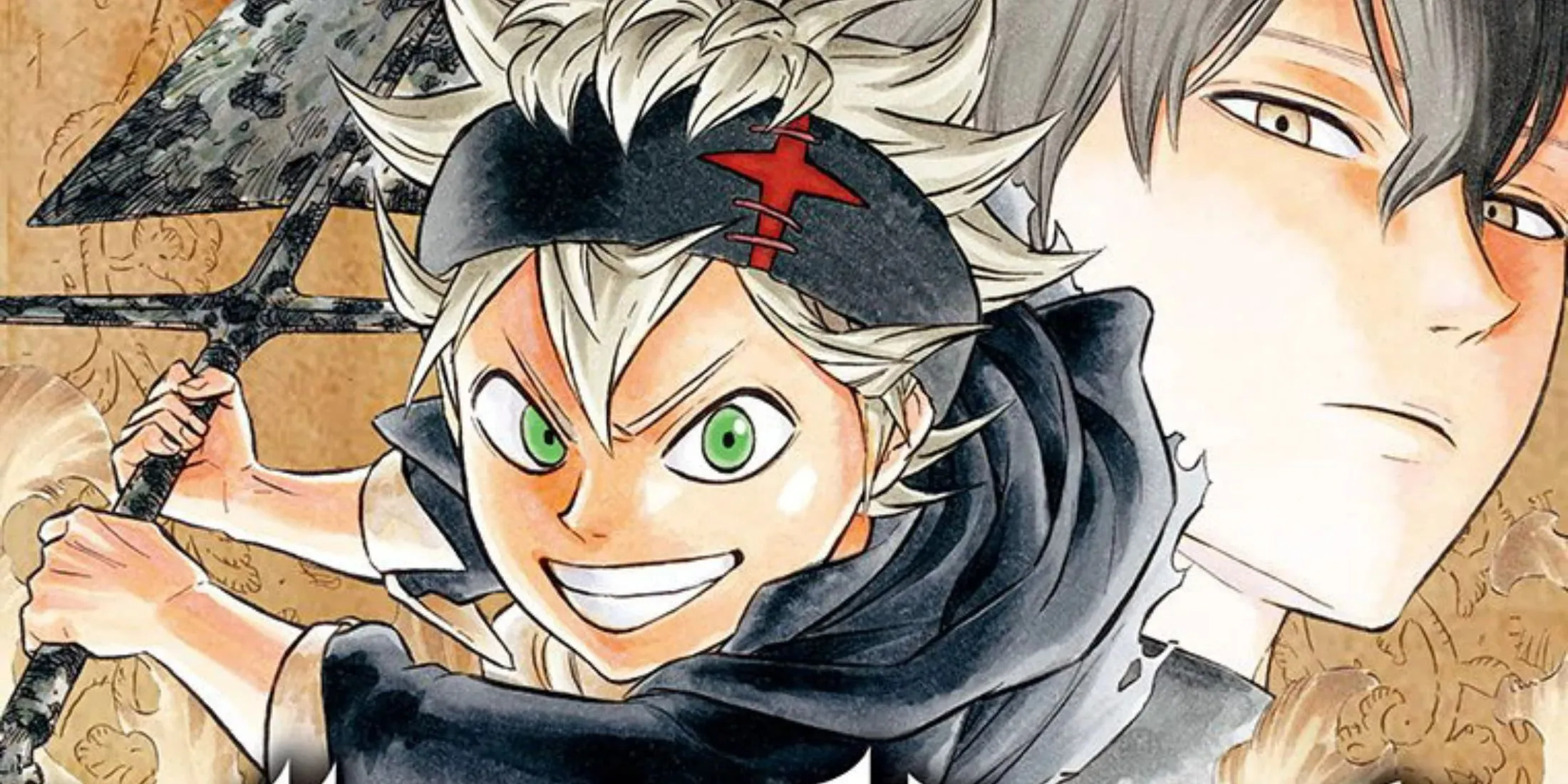 Asta trên bìa tập 1 của Black Clover, biểu tượng cho ước mơ trở thành Wizard King