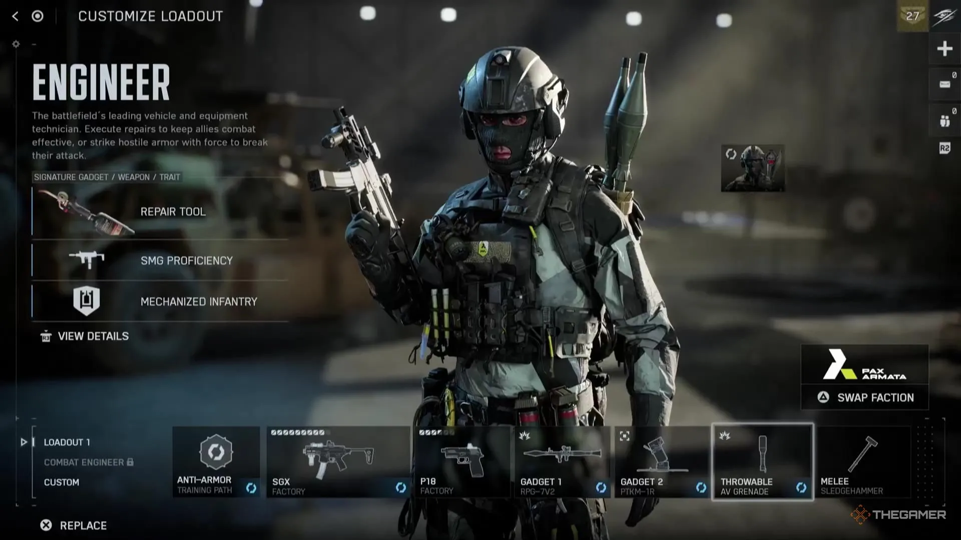 AV Grenade — gây sát thương tốt hơn lên xe so với bộ binh.