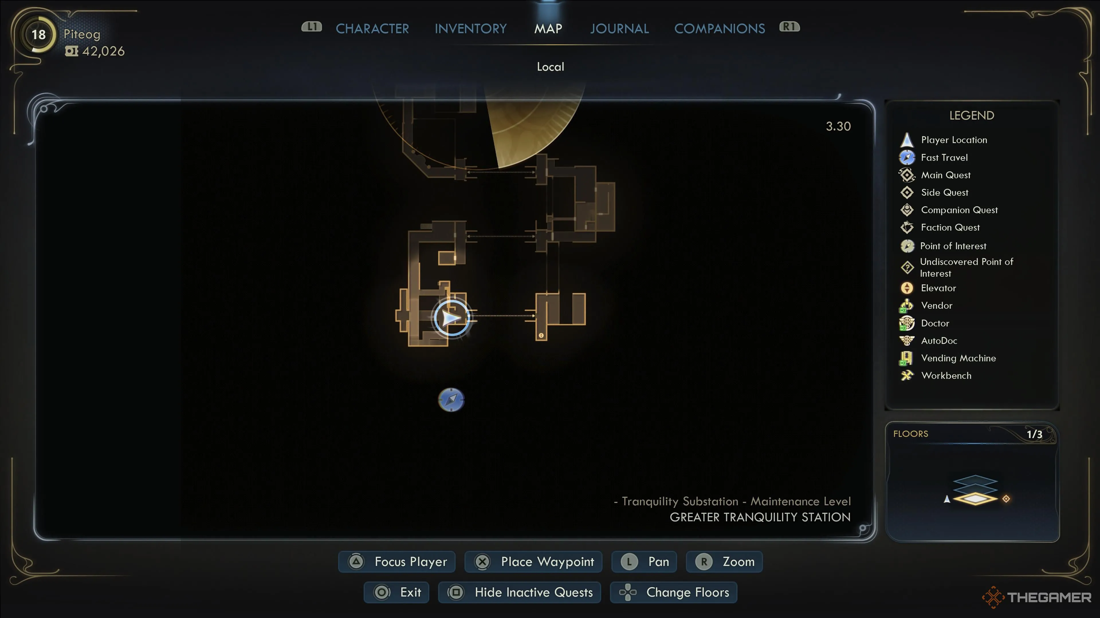 Bản đồ vị trí cửa ẩn quan sát trong Greater Tranquility Station, phần thưởng cho người tinh ý.