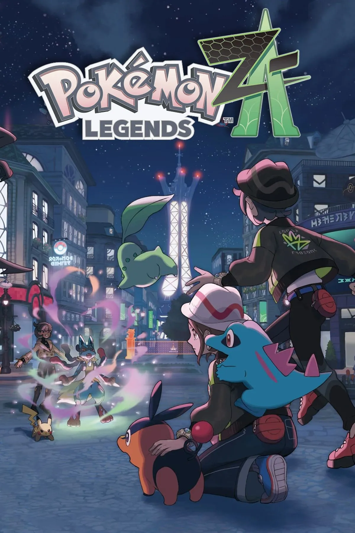 Bìa chính thức Pokemon Legends: Z-A, artwork và biểu tượng Mega Evolutions sắp ra mắt