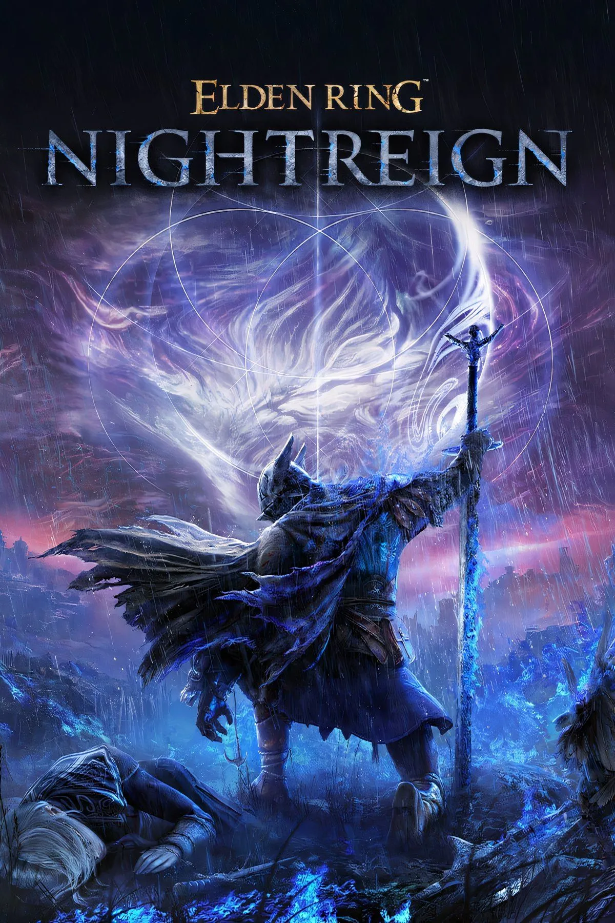 Bìa Elden Ring Nightreign, concept co-op nhóm ba người đối mặt Nightlord