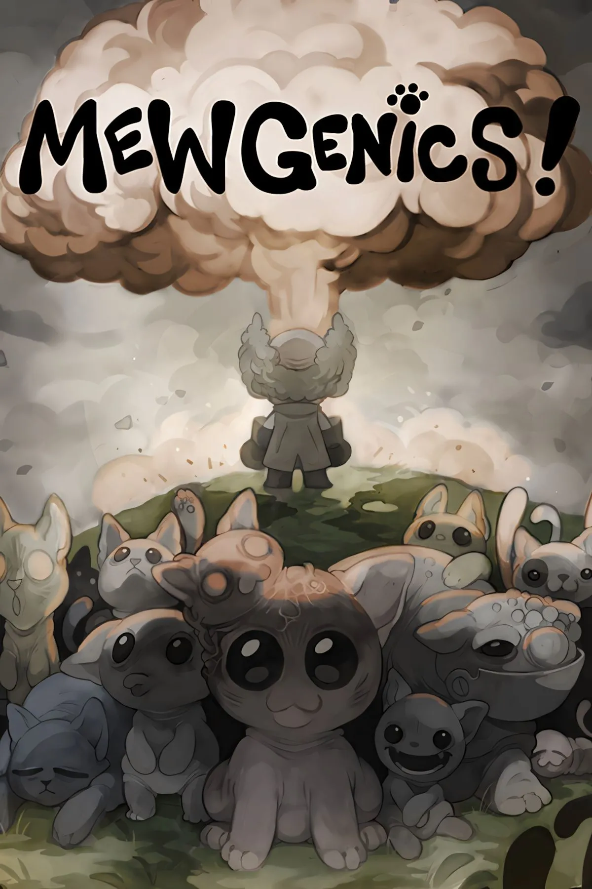 Bìa Mewgenics — chiến thuật lượt và yếu tố nuôi dạy mèo trong roguelike