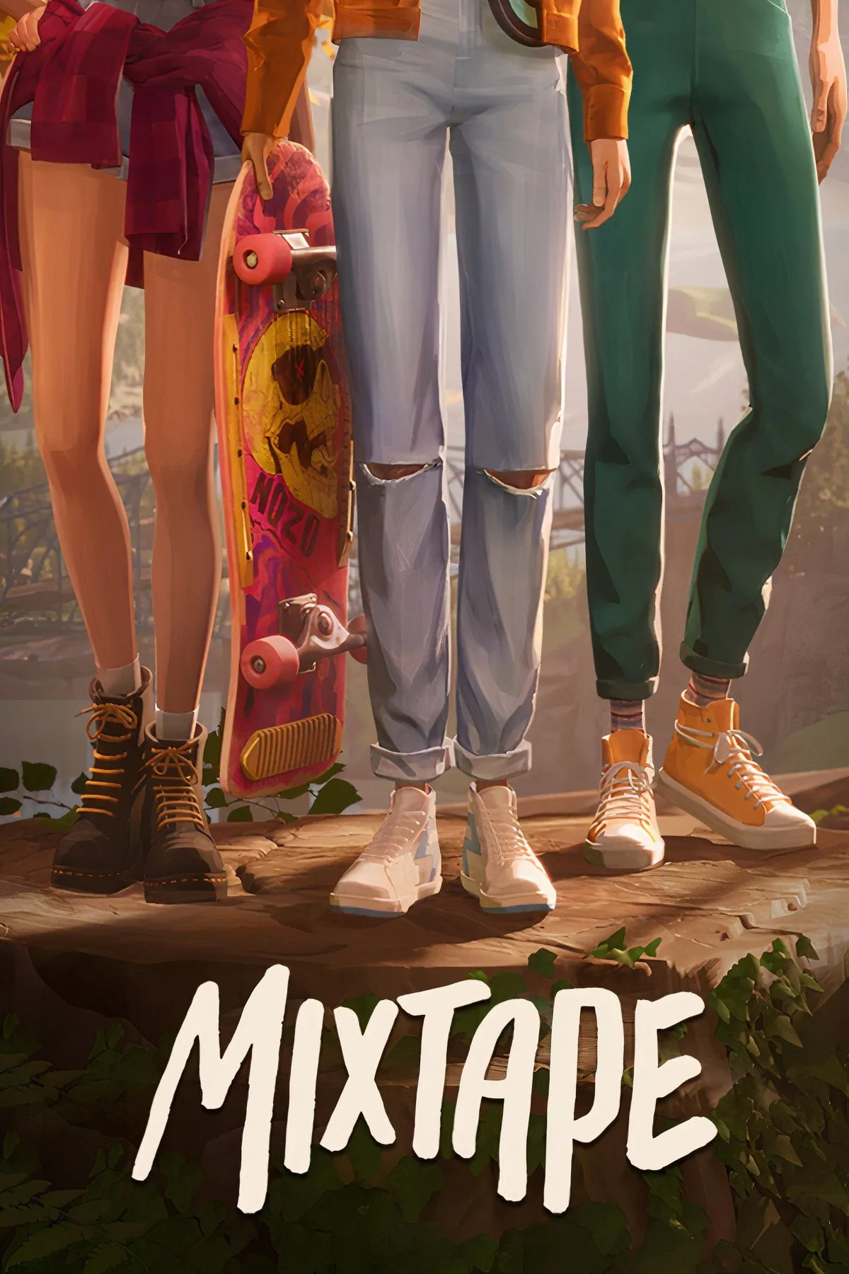 Bìa Mixtape với phong cách hoài cổ, ánh sáng ấm và yếu tố tuổi trẻ