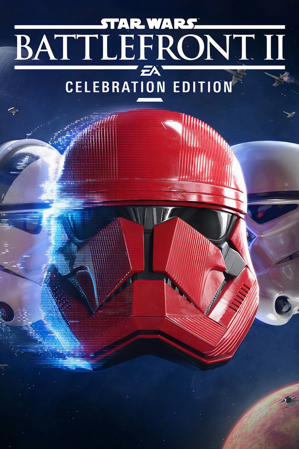 Bìa Star Wars Battlefront II với cảnh chiến đấu