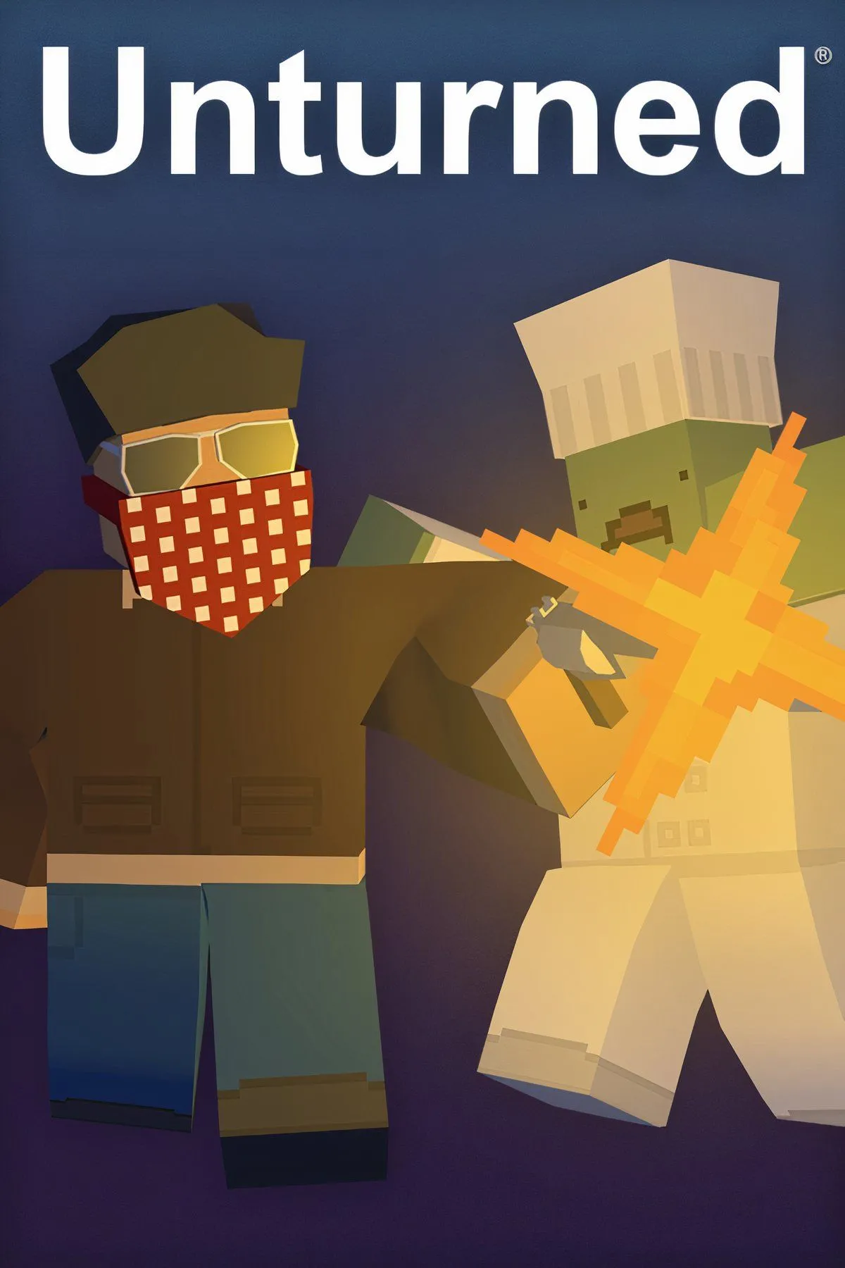 Bìa Unturned: thế giới blocky, sinh tồn chống zombie và xây dựng căn cứ