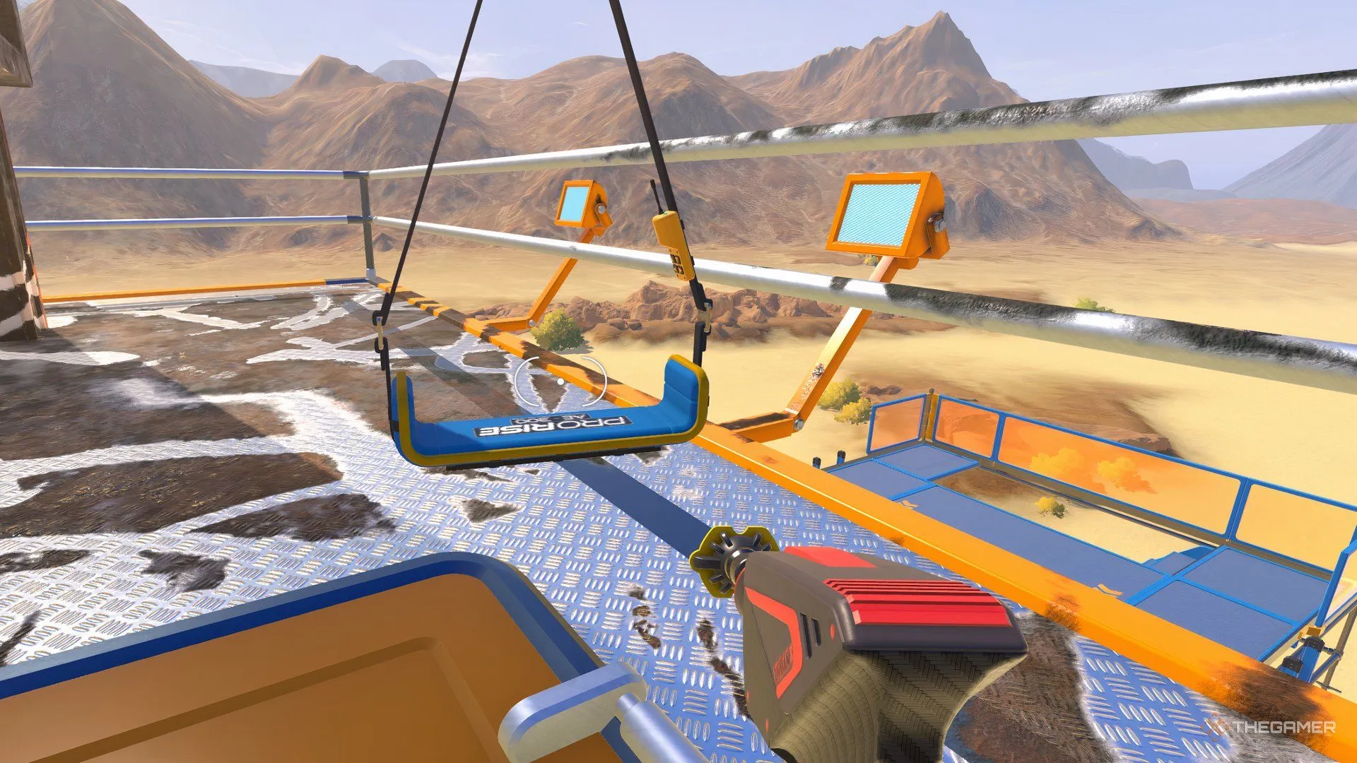 Biểu tượng aerial swing trên biển báo trong PowerWash Simulator 2