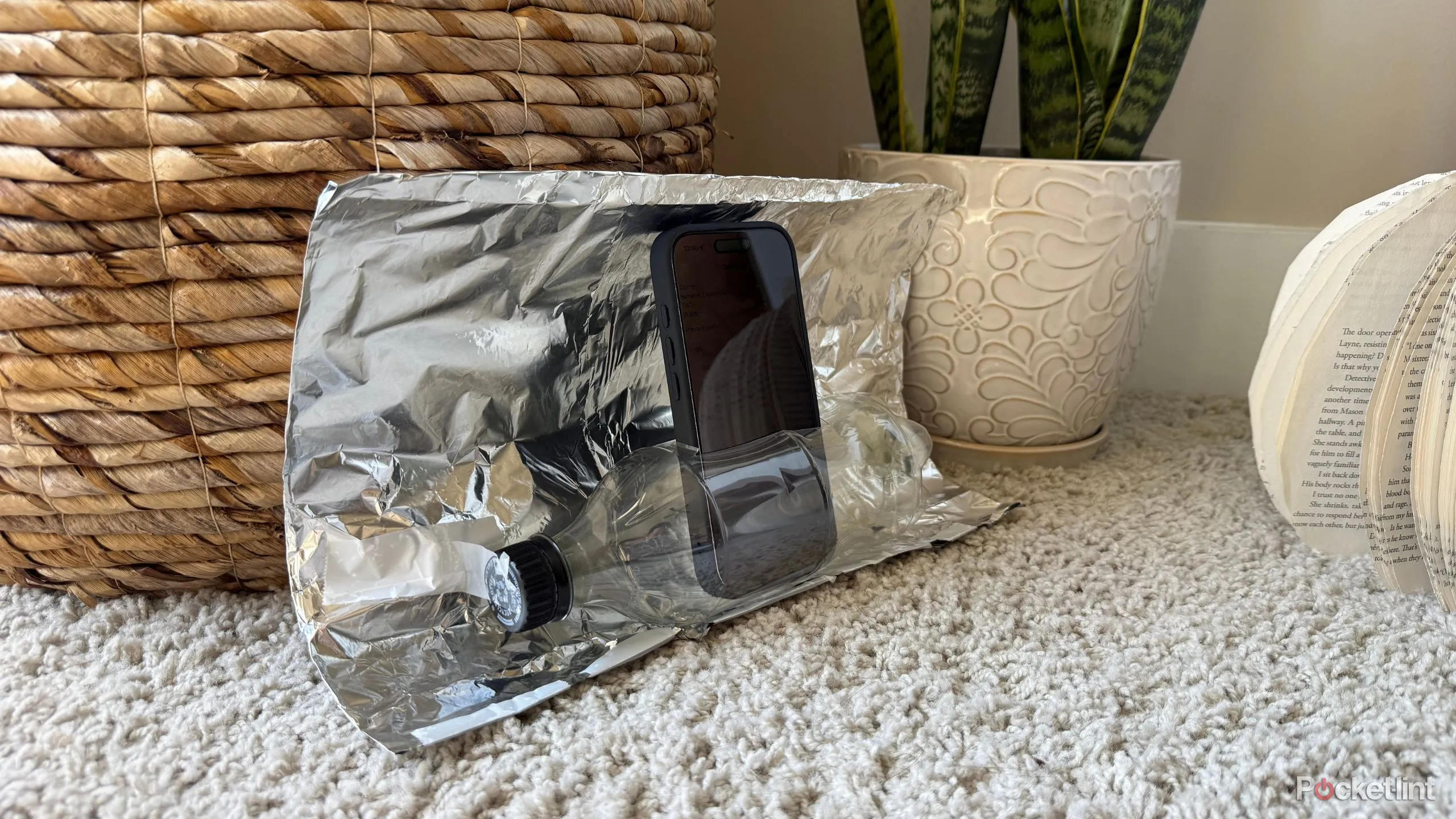 Bố cục bộ khuếch đại giấy nhôm tự chế trong quá trình thử nghiệm.