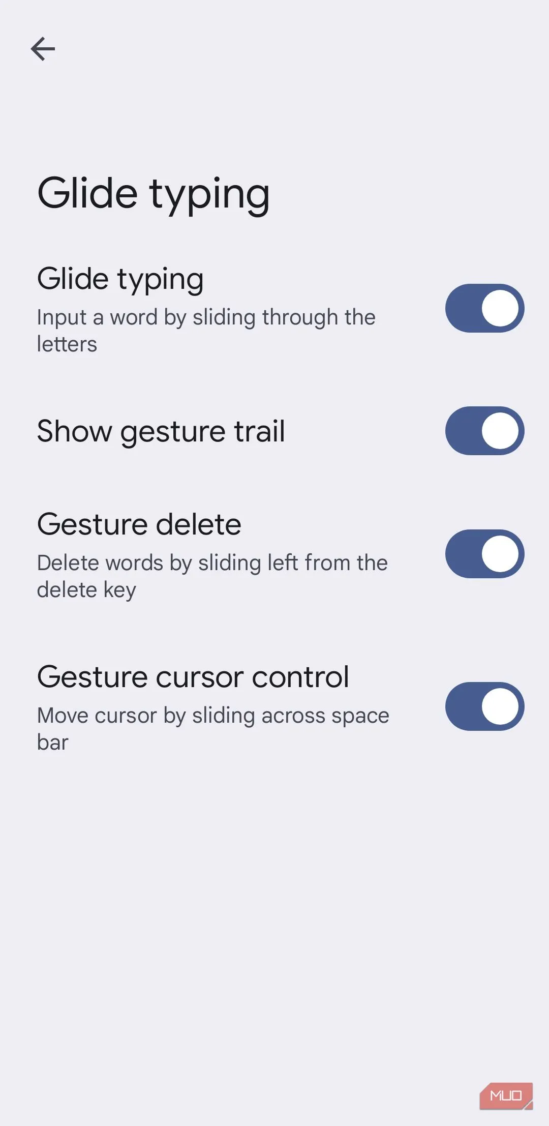 Cài đặt Glide typing và các cử chỉ gõ trên Gboard