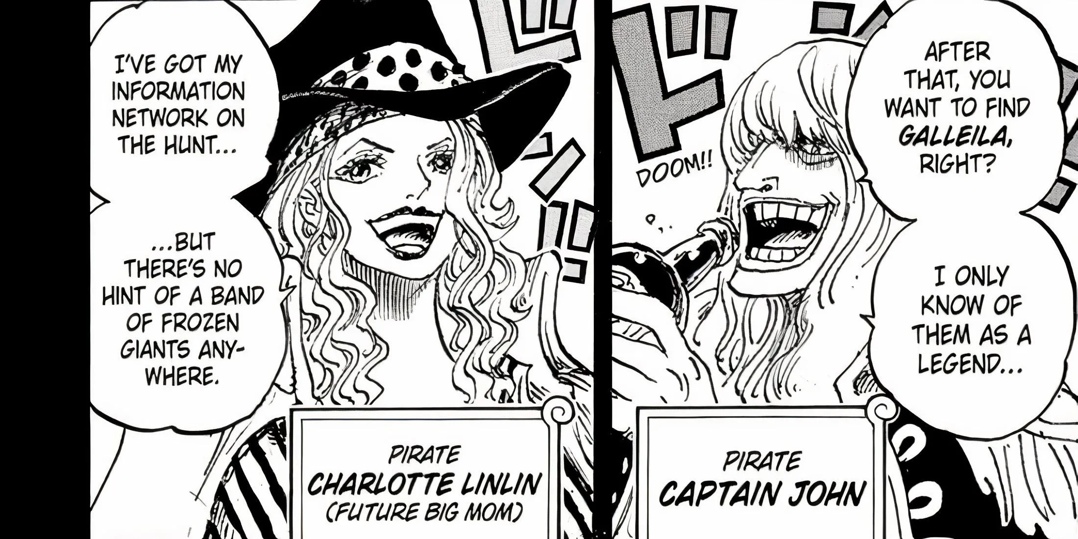 Captain John đối đầu cùng Big Mom trong flashback God Valley, hint về cánh tay kim loại và Jiki Jiki no Mi