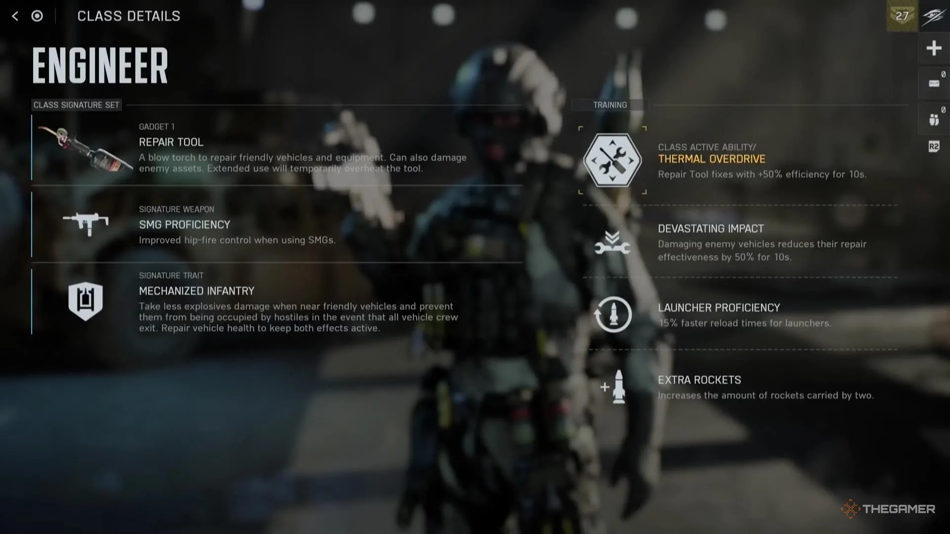 Chi tiết class Engineer và hai training path trong Battlefield 6.