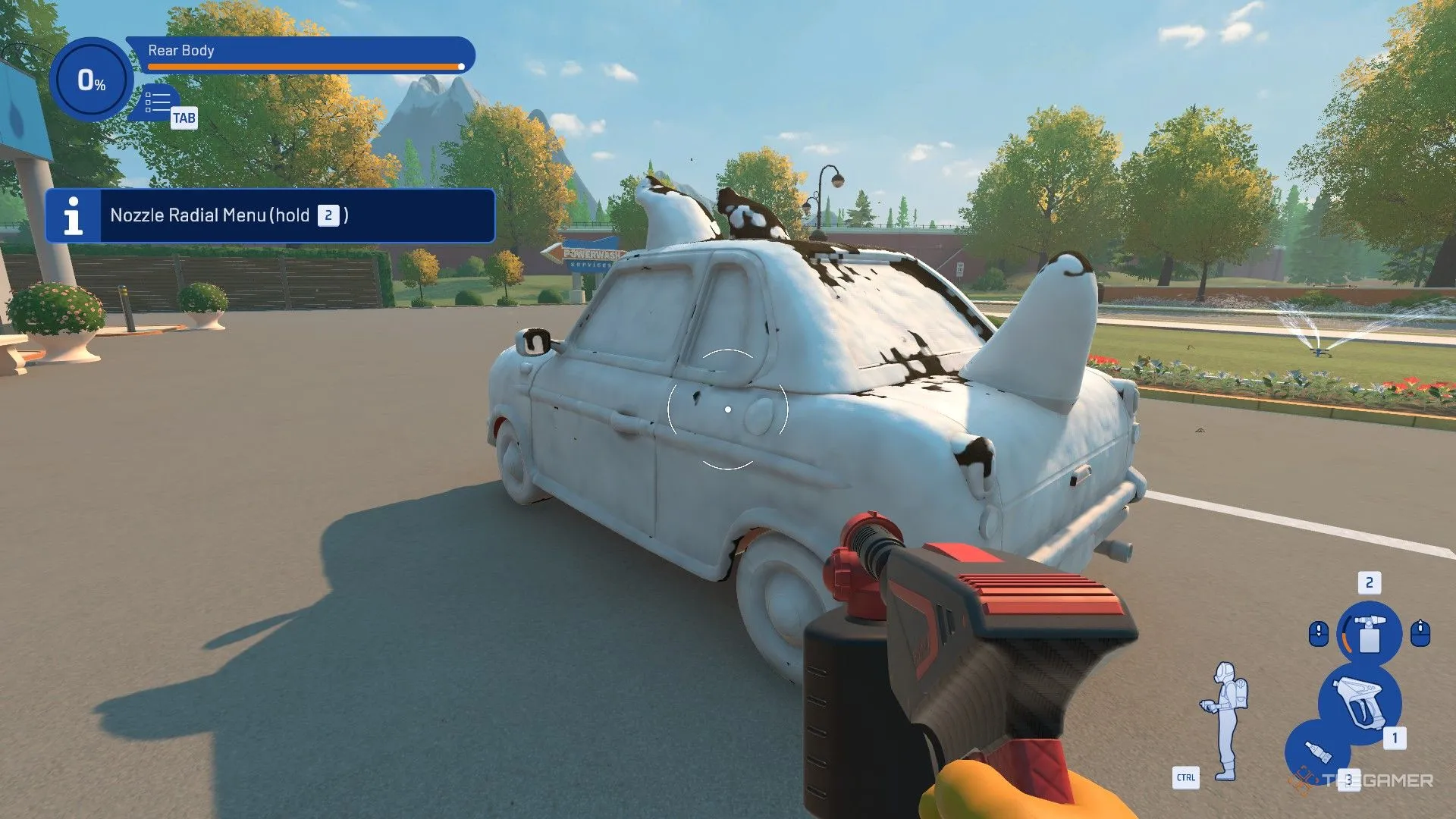 Chiếc xe chó phủ đầy bọt xà phòng trong PowerWash Simulator 2