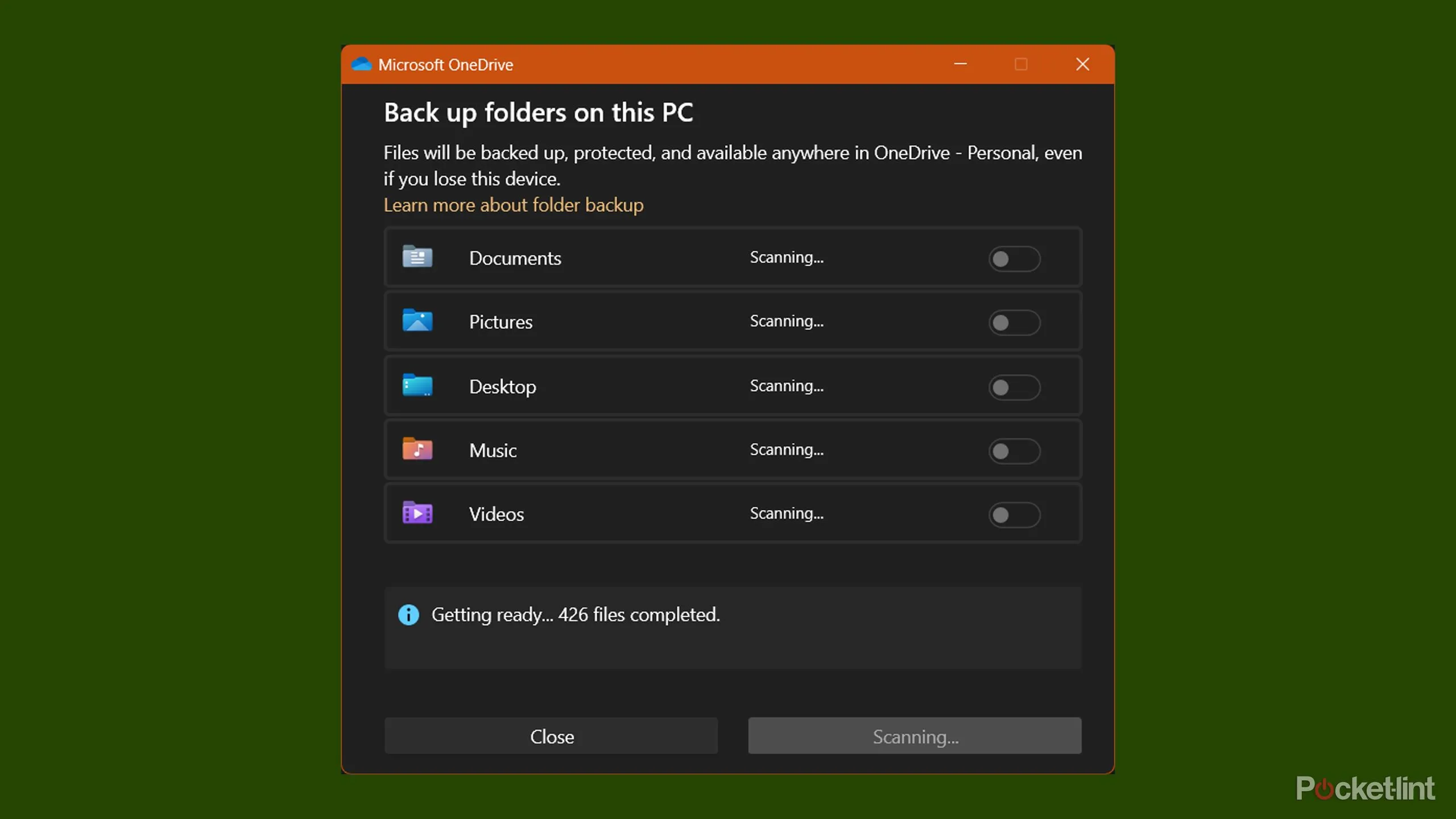 Chọn thư mục đồng bộ OneDrive trong Windows 11, minh họa cấu hình sao lưu.