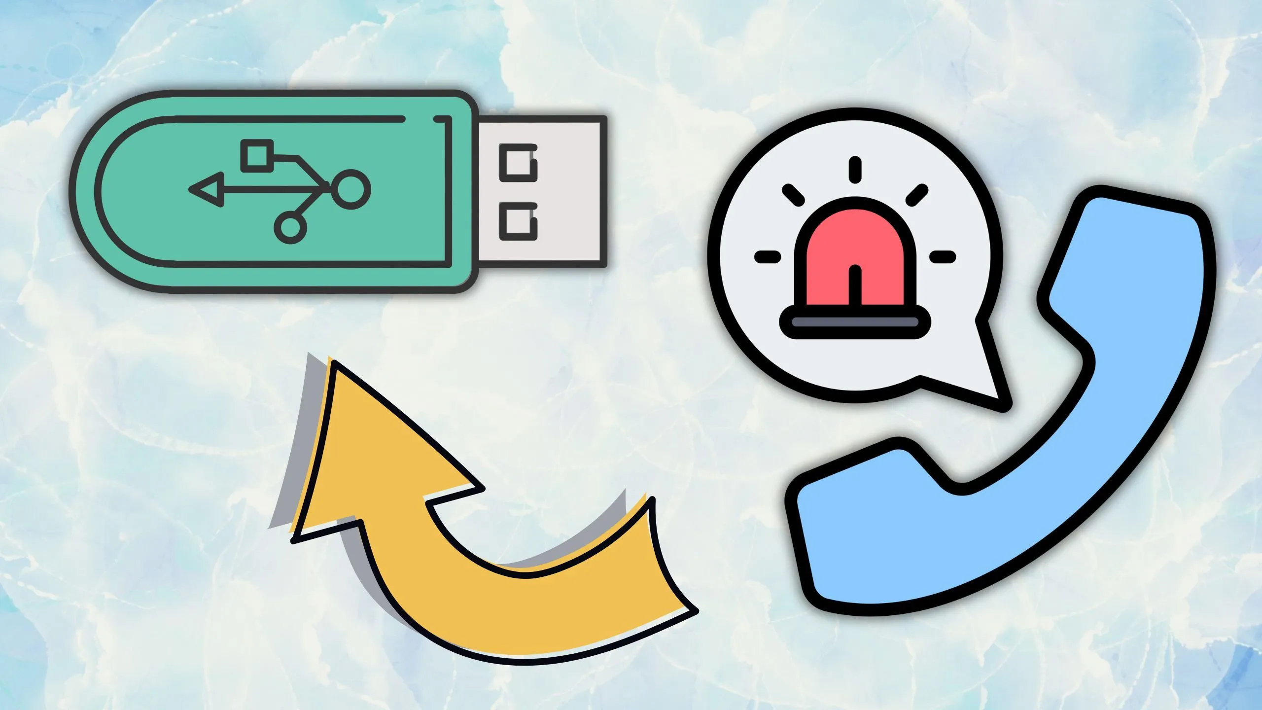 File danh bạ khẩn cấp trên USB để truy cập khi điện thoại hoặc đám mây không khả dụng