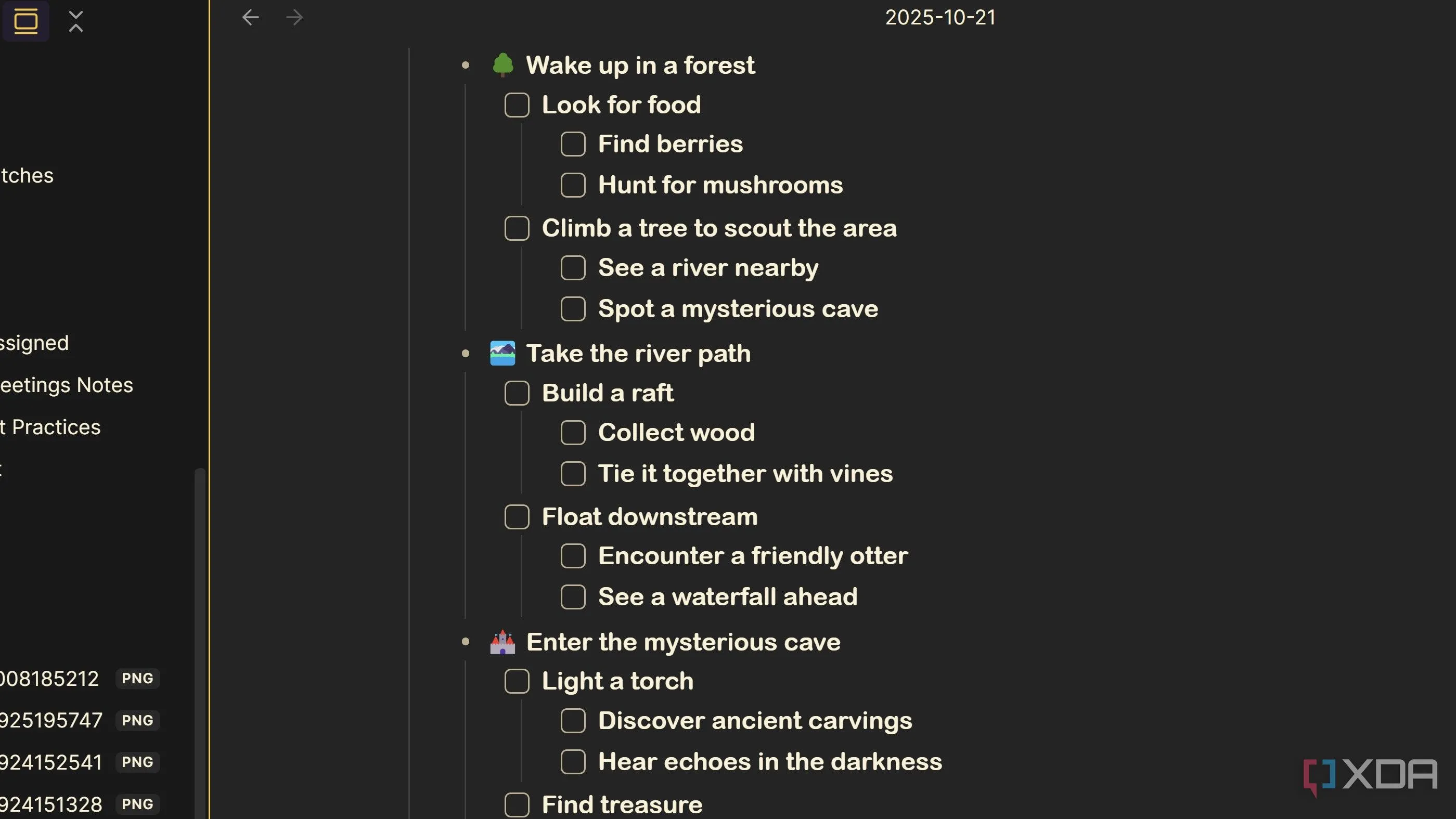Ghi chú kiểu chuyến đi cắm trại thể hiện giới hạn khi ép mọi ý tưởng vào dạng danh sách tuyến tính