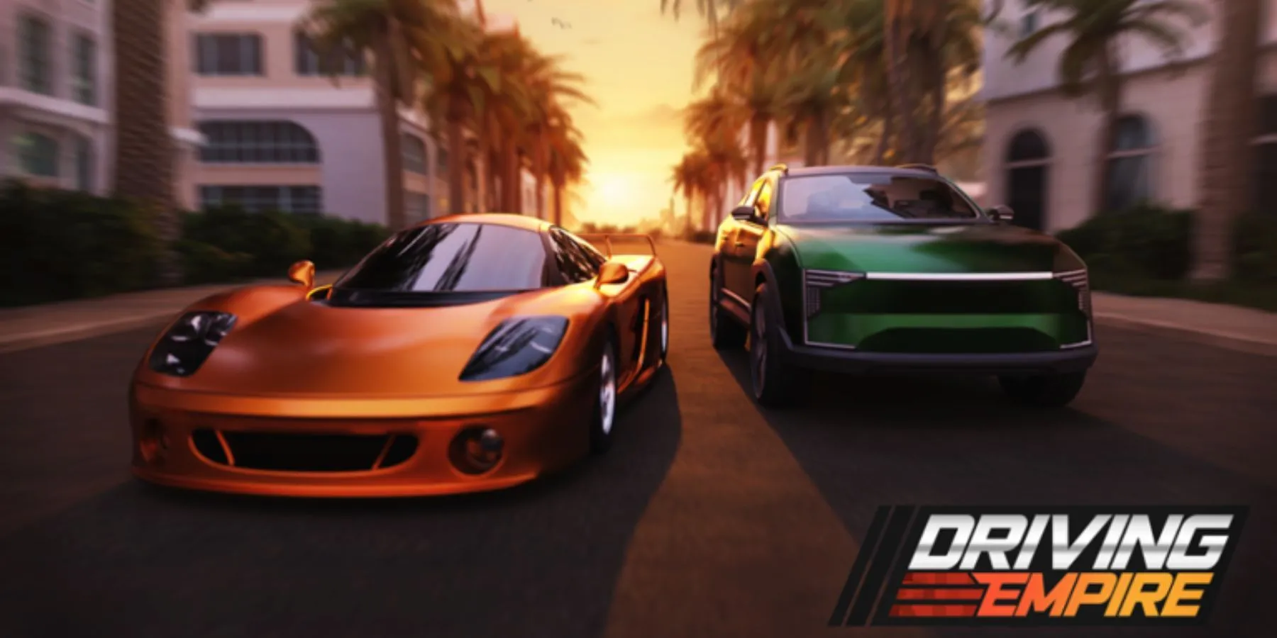Giao diện trò chơi Driving Empire, đua xe và drift để kiếm tiền trong game