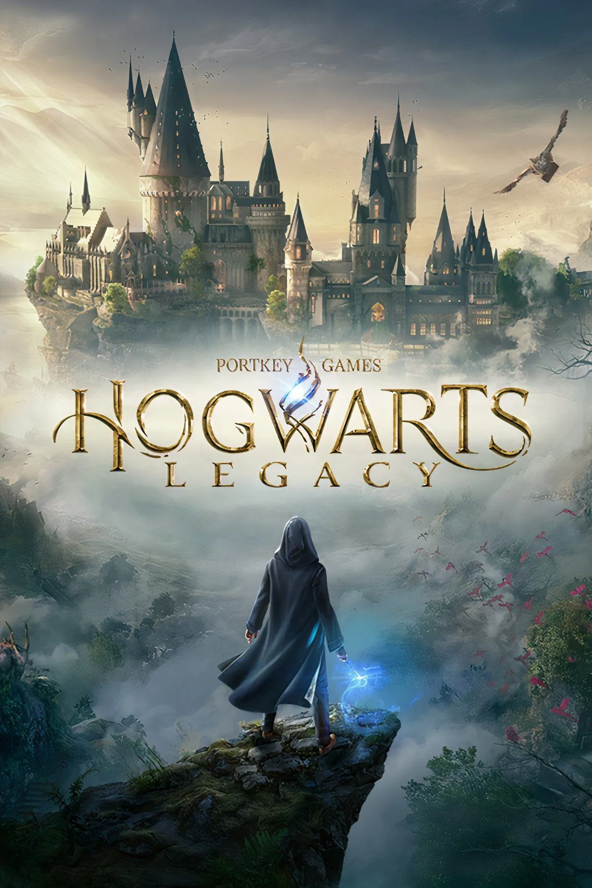 Hogwarts Legacy với cảnh lâu đài và học viên, mô tả giấc mơ sống ở thế giới phù thủy trong game thế giới mở