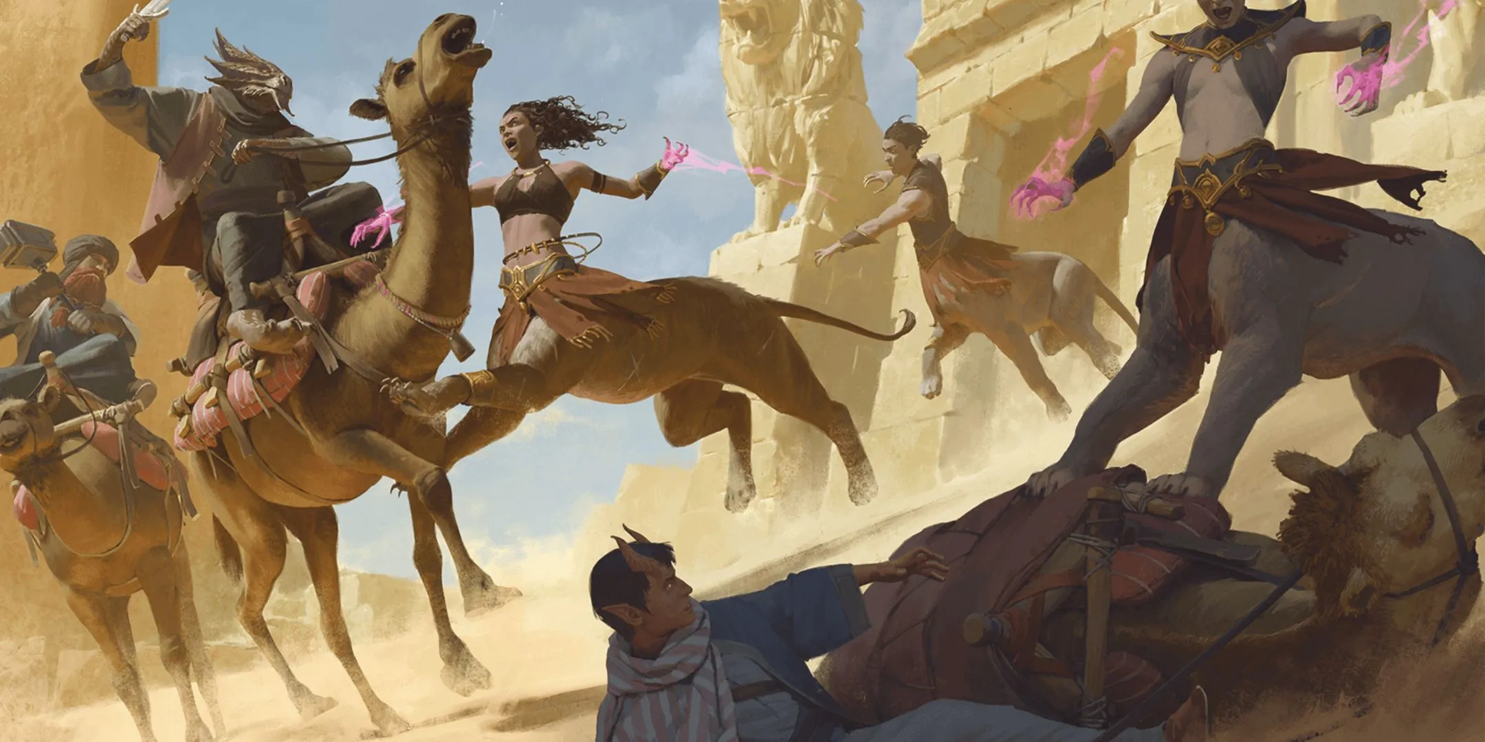 Lamia nửa người nửa sư tử sử dụng ám ảnh và độc tính trong D&amp;D.