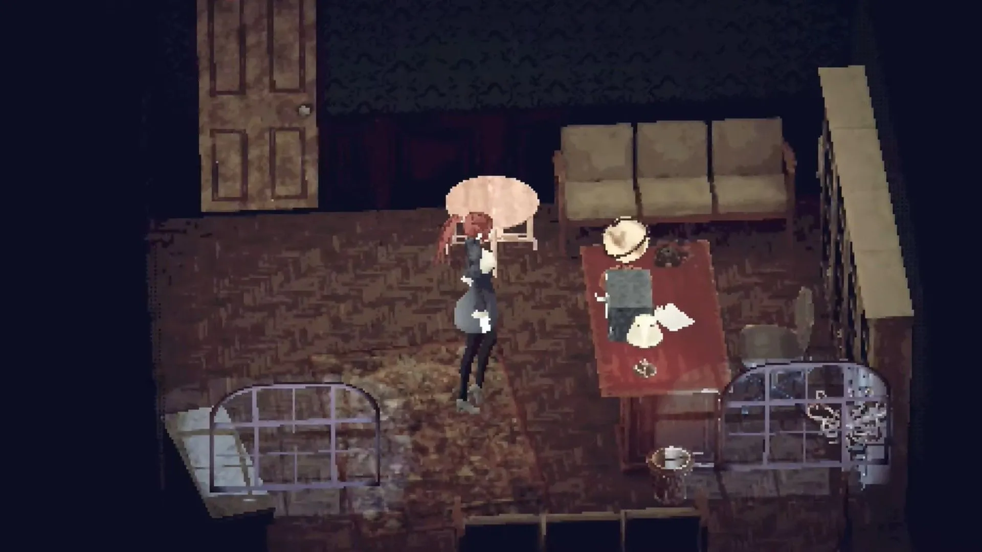 Layla chụp ảnh ma trong phòng an toàn của Echograph — cơ chế camera chiến đấu, phong cách survival horror cổ điển