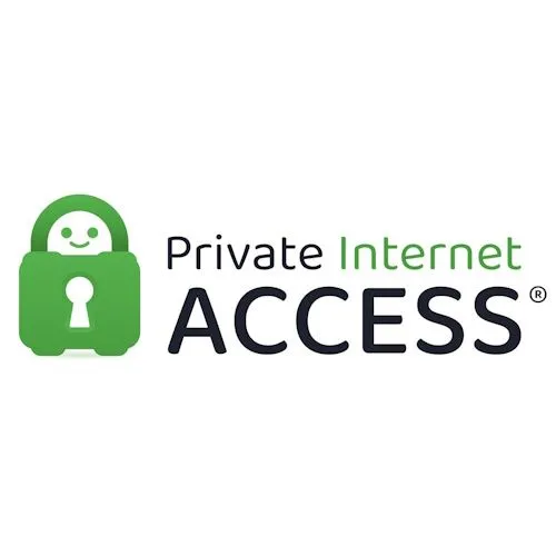 Logo Private Internet Access (PIA) kèm biểu tượng khoá xanh, thích hợp cho bài về VPN giá rẻ nhưng mạnh mẽ trên Chromebook