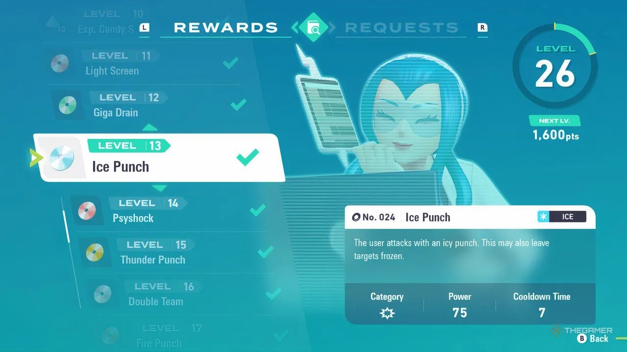 Mable Level 13 rewards, Ice Punch giúp gia tăng tính đa dạng cho builds physical.