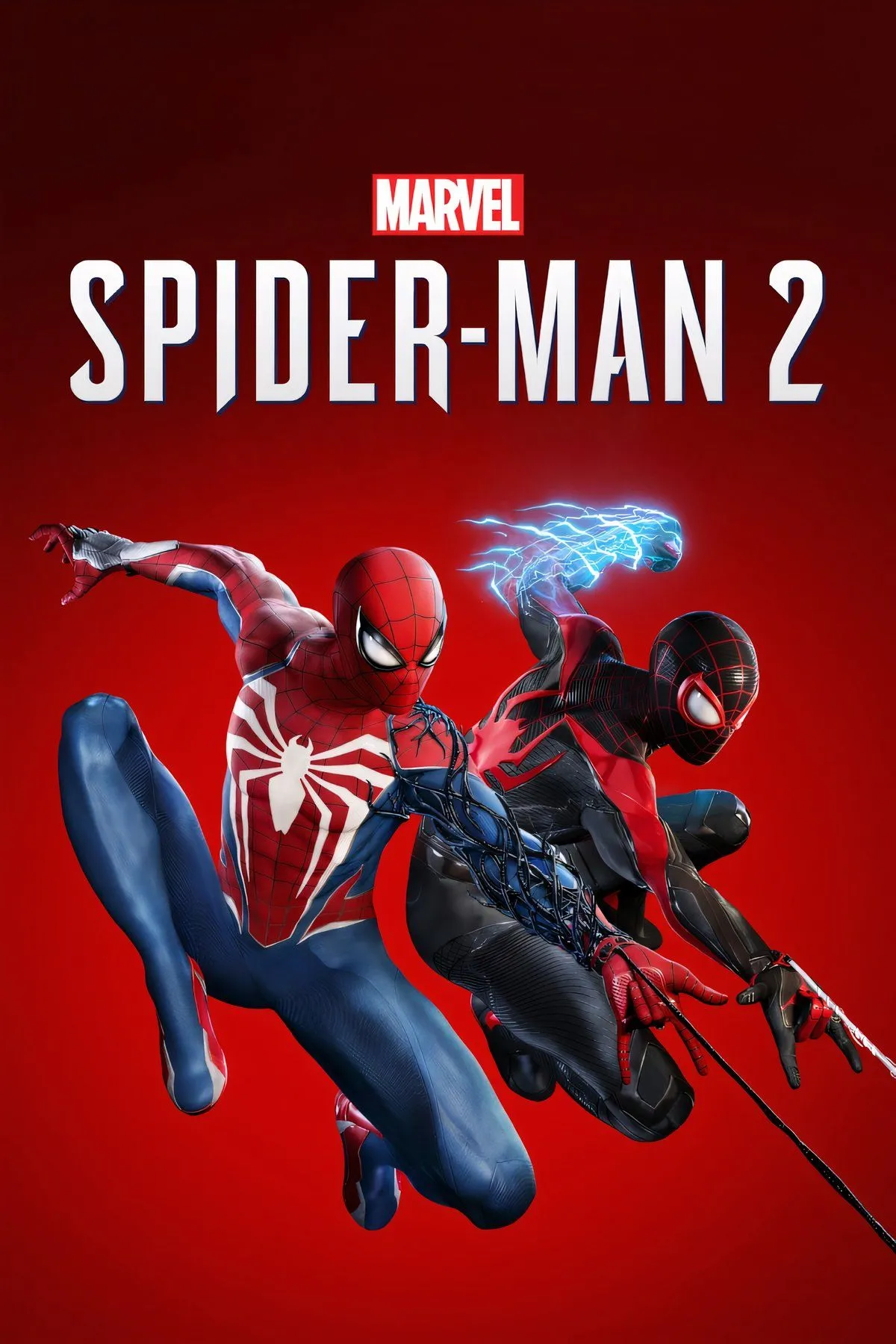Marvel's Spider-Man 2 với cảnh nhân vật bay lượn trên tòa nhà chọc trời, mô tả cảm giác siêu anh hùng trong thế giới mở đô thị
