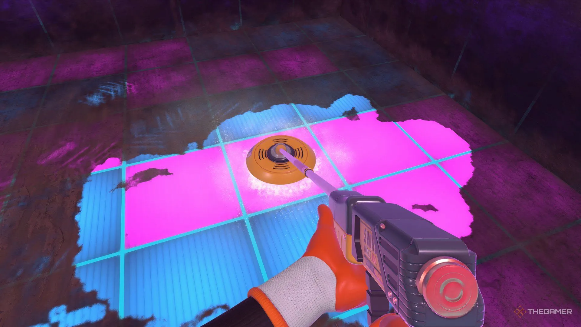 Máy lau sàn mới trên sàn disco trong PowerWash Simulator 2