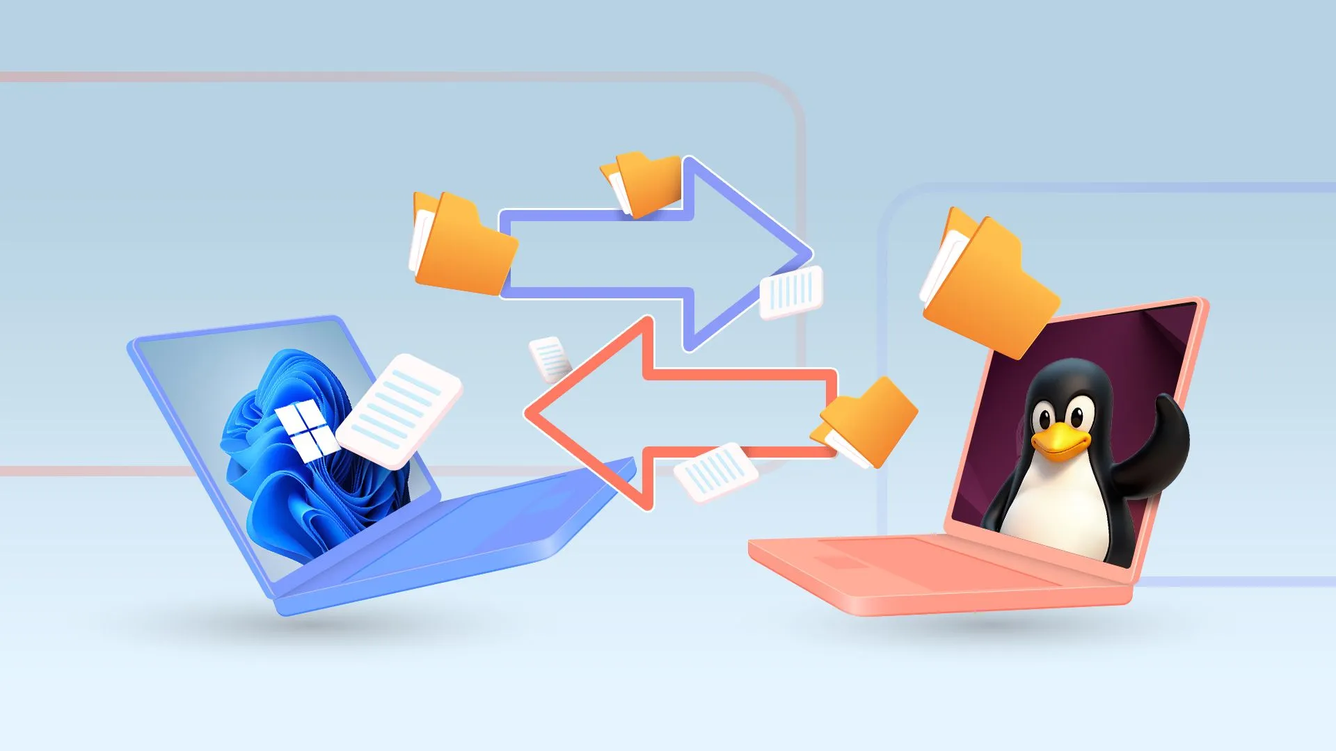 Máy tính với Windows và Linux truyền file giữa hai hệ