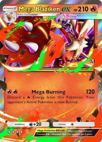 Mega Blaziken card art hi-res