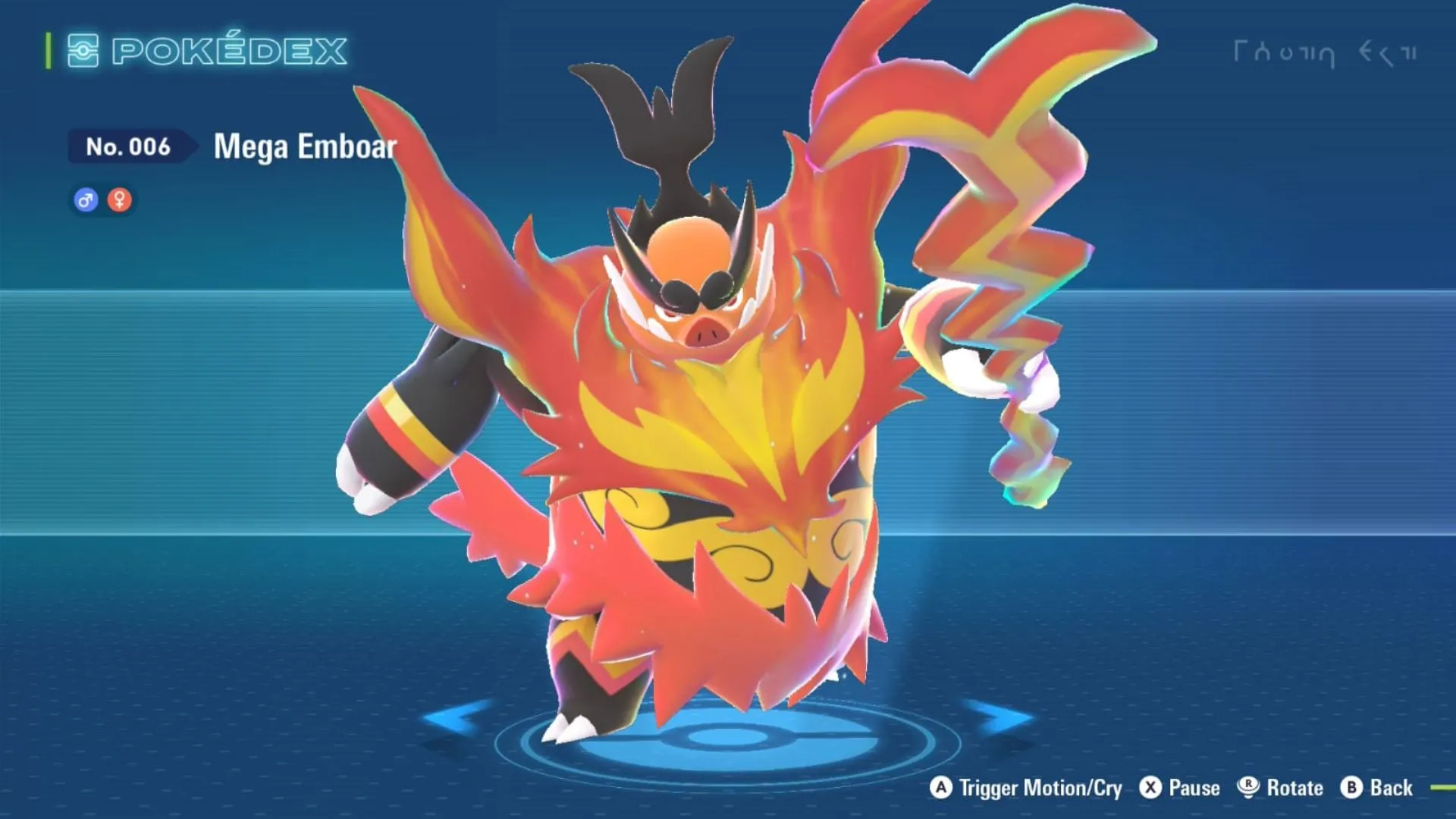 Mega Emboar cầm thương lửa, hệ Fire/Fighting trong Pokemon Legends Z-A