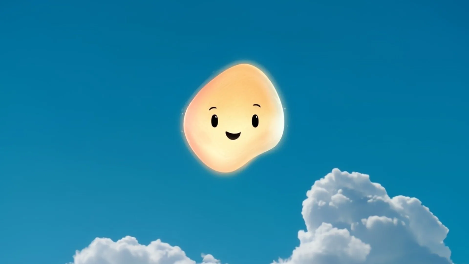 Mico, trợ lý mới của Microsoft được thiết kế như một avatar thân thiện nổi trên nền trời.