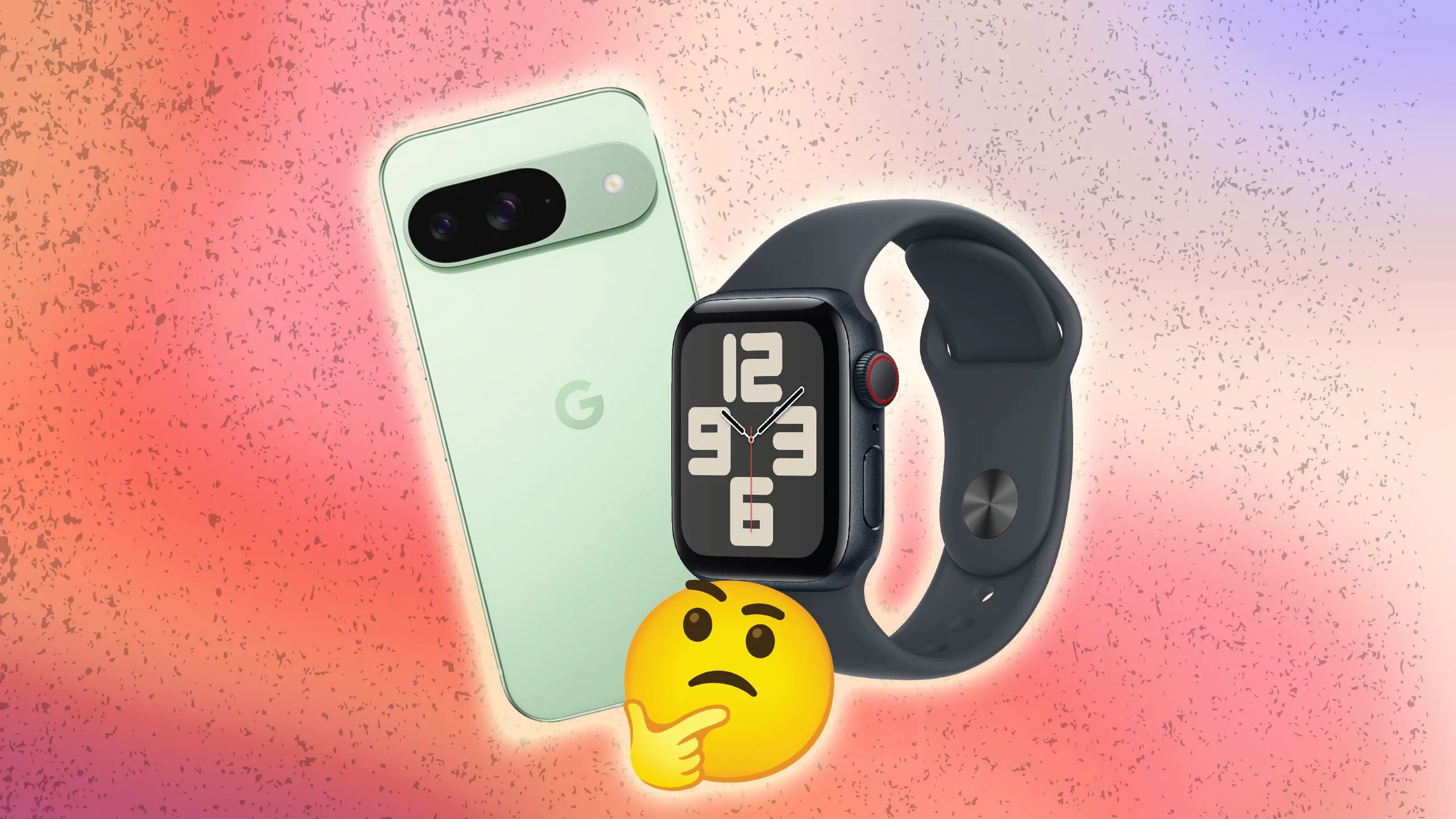 Minh họa câu hỏi liệu Android có cần Apple Watch; biểu tượng sự tương thích khó khăn giữa thiết bị