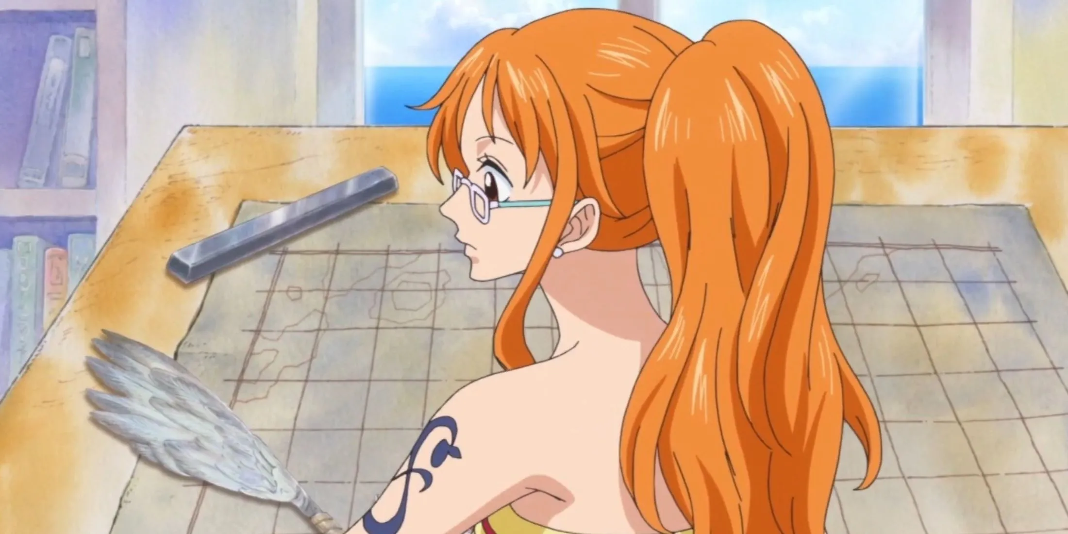 Nami đang vẽ bản đồ và điều hướng hải trình, Haki Quan Sát sẽ nâng tầm năng lực điều hướng chiến đấu của cô