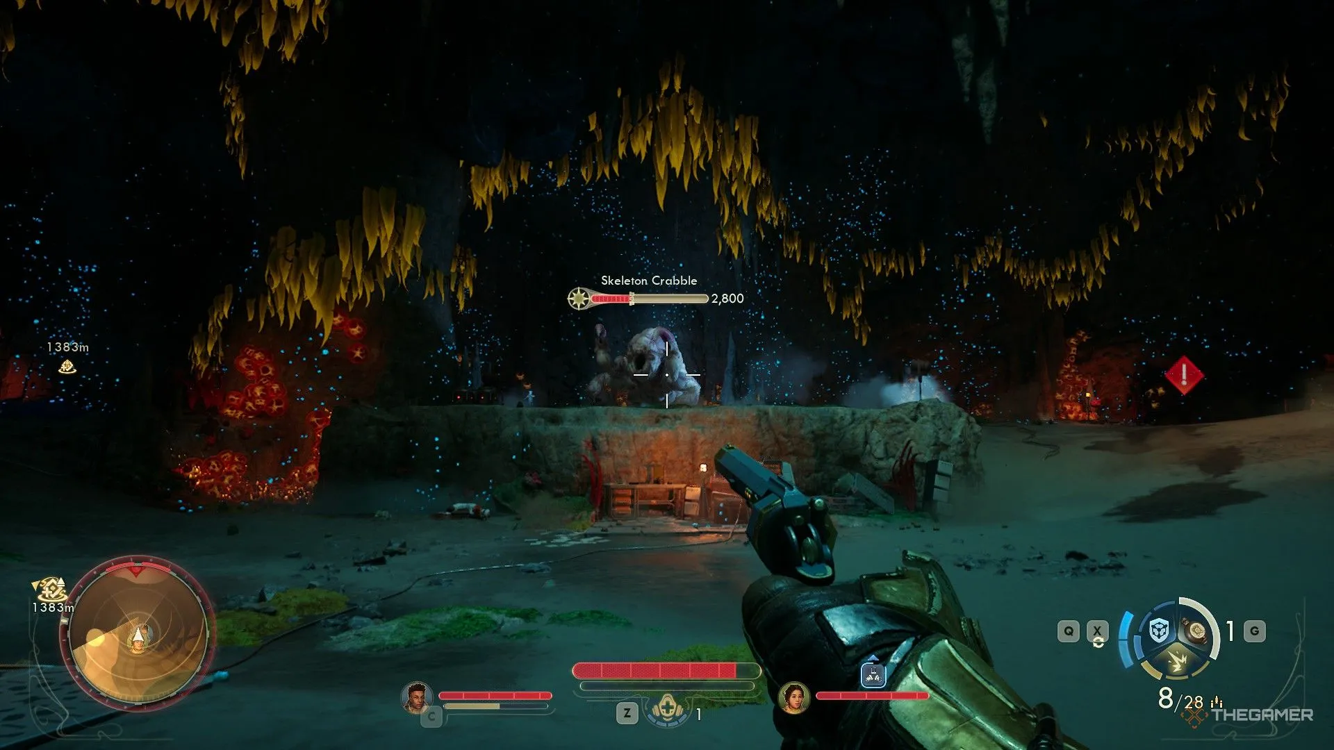 Ngắm bắn Skeleton Crabble từ khoảng cách an toàn, tận dụng địa hình mở để né tránh và bắn tỉa