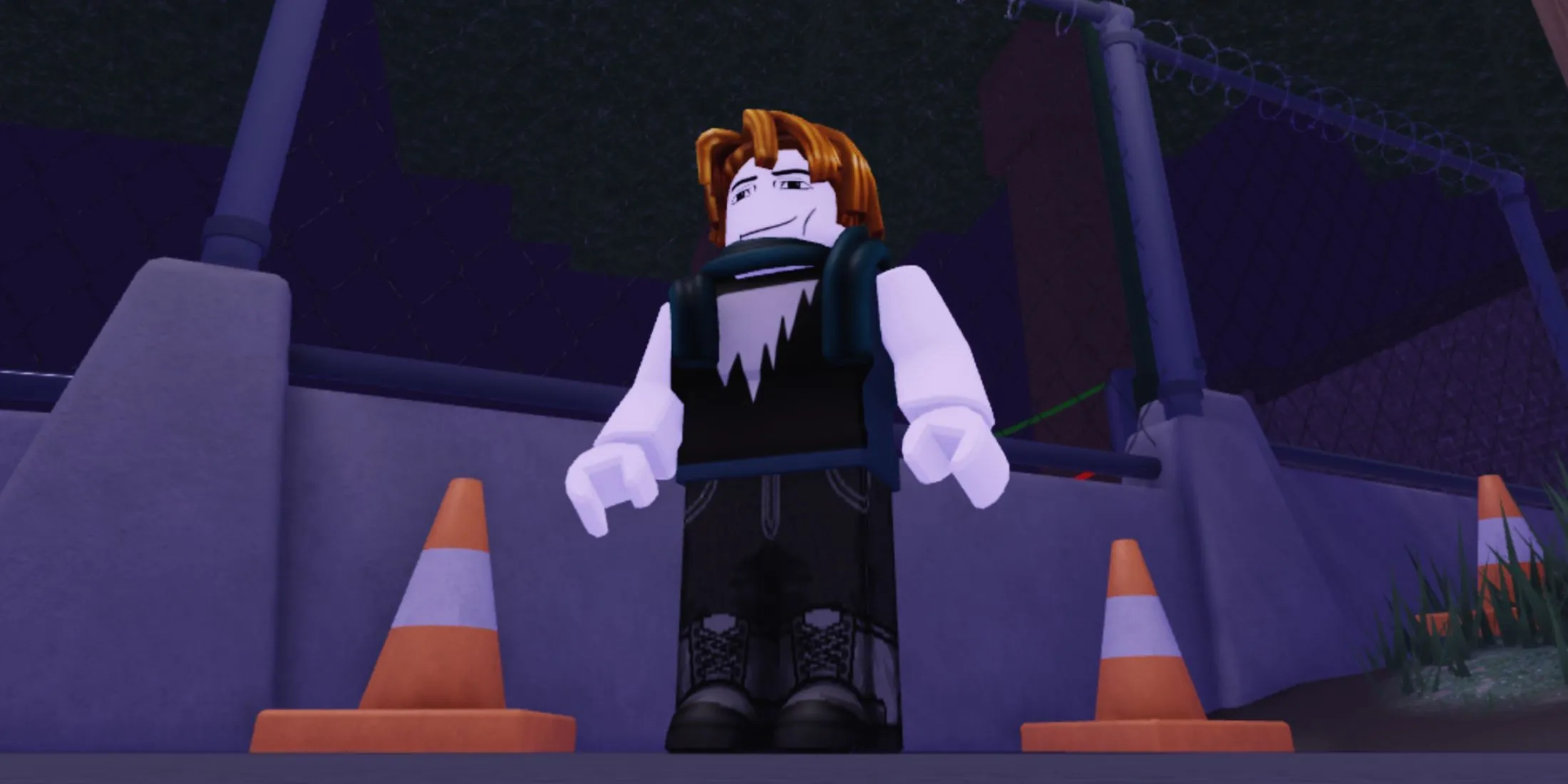 Người chơi trong 99 Nights in the Forest băng qua khu rừng sương mù, biểu tượng Candy và Gems hiển thị trên giao diện