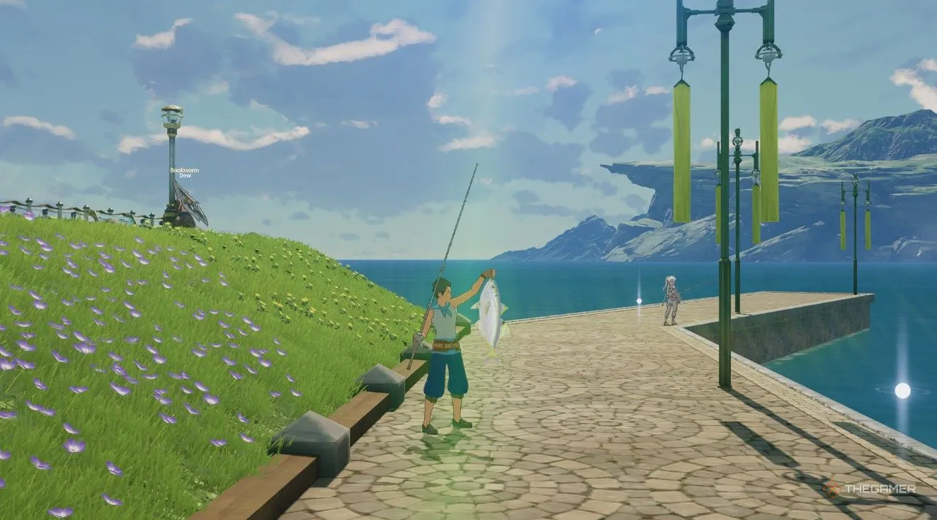 Nhân vật gần bến câu ở Asterleads trong Blue Protocol Star Resonance