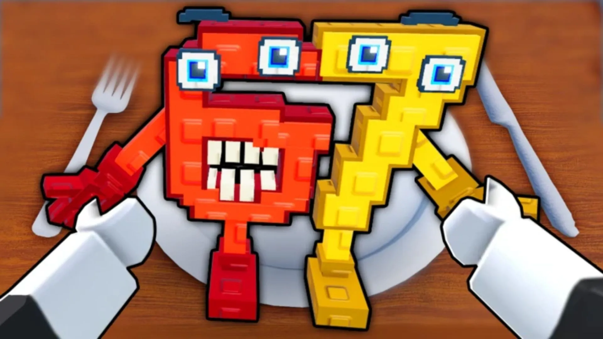 Nhân vật trong Eat Brainrot for Fight đang thu thập brainrot và trứng thú cưng