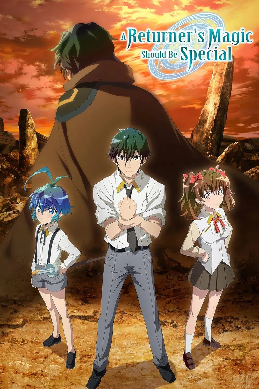 Poster A Returner's Magic Should Be Special, nhân vật chính cùng đồng đội tại học viện