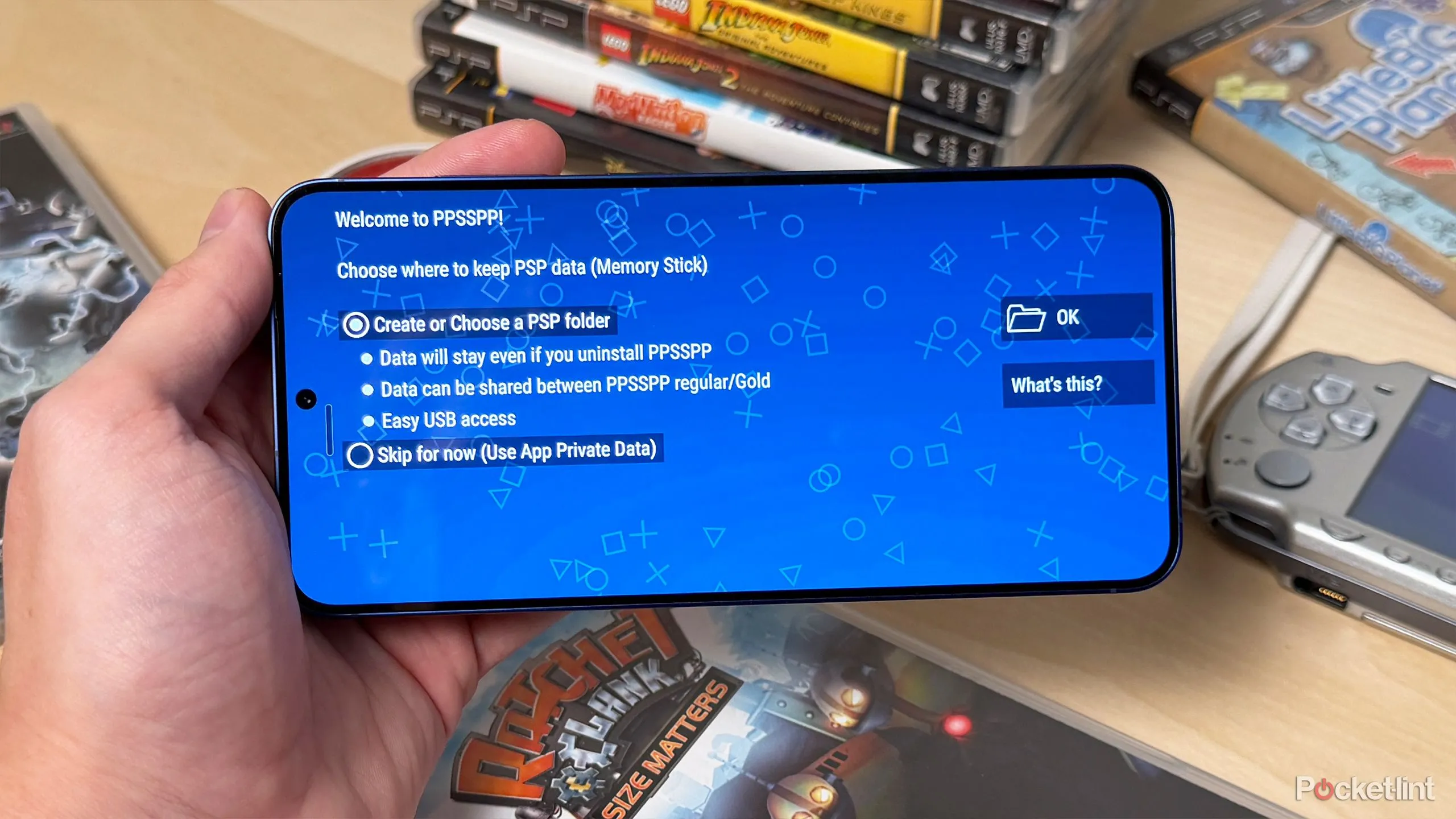 Quá trình thiết lập PPSSPP trên Android, yêu cầu thư mục lưu trữ và chuyển file ISO