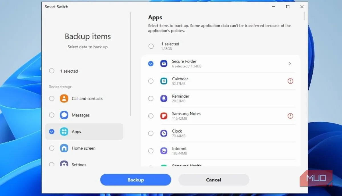 Sao lưu Secure Folder bằng Smart Switch trên PC, bảo vệ dữ liệu game quan trọng
