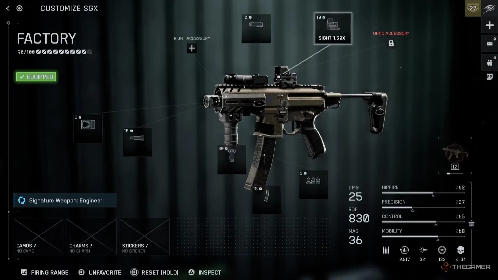 SGX — SMG phù hợp cho giao tranh gần của Engineer.