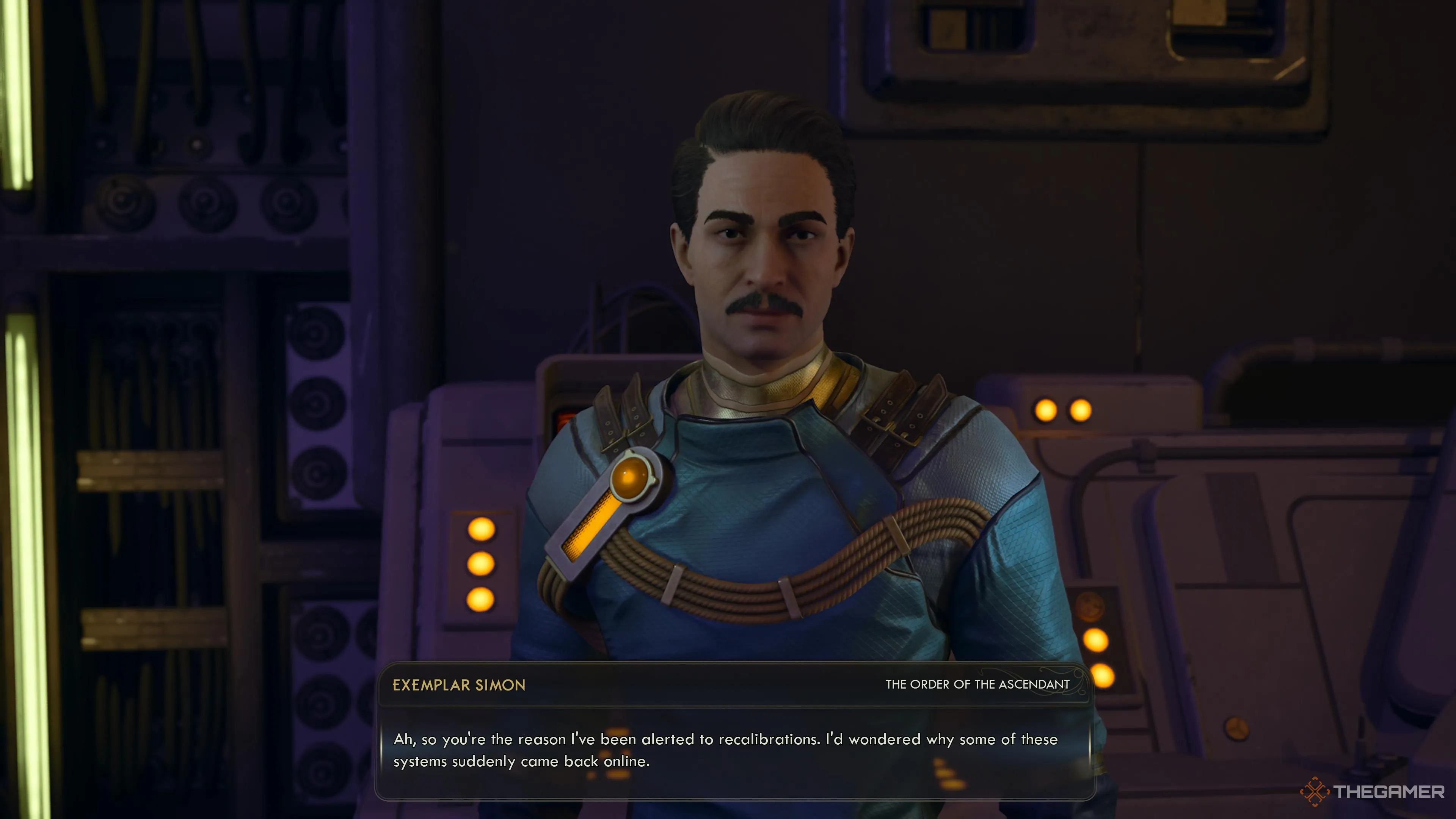 Tháp sét được kích hoạt lại, trao đổi với Exemplar Simon - The Outer Worlds 2