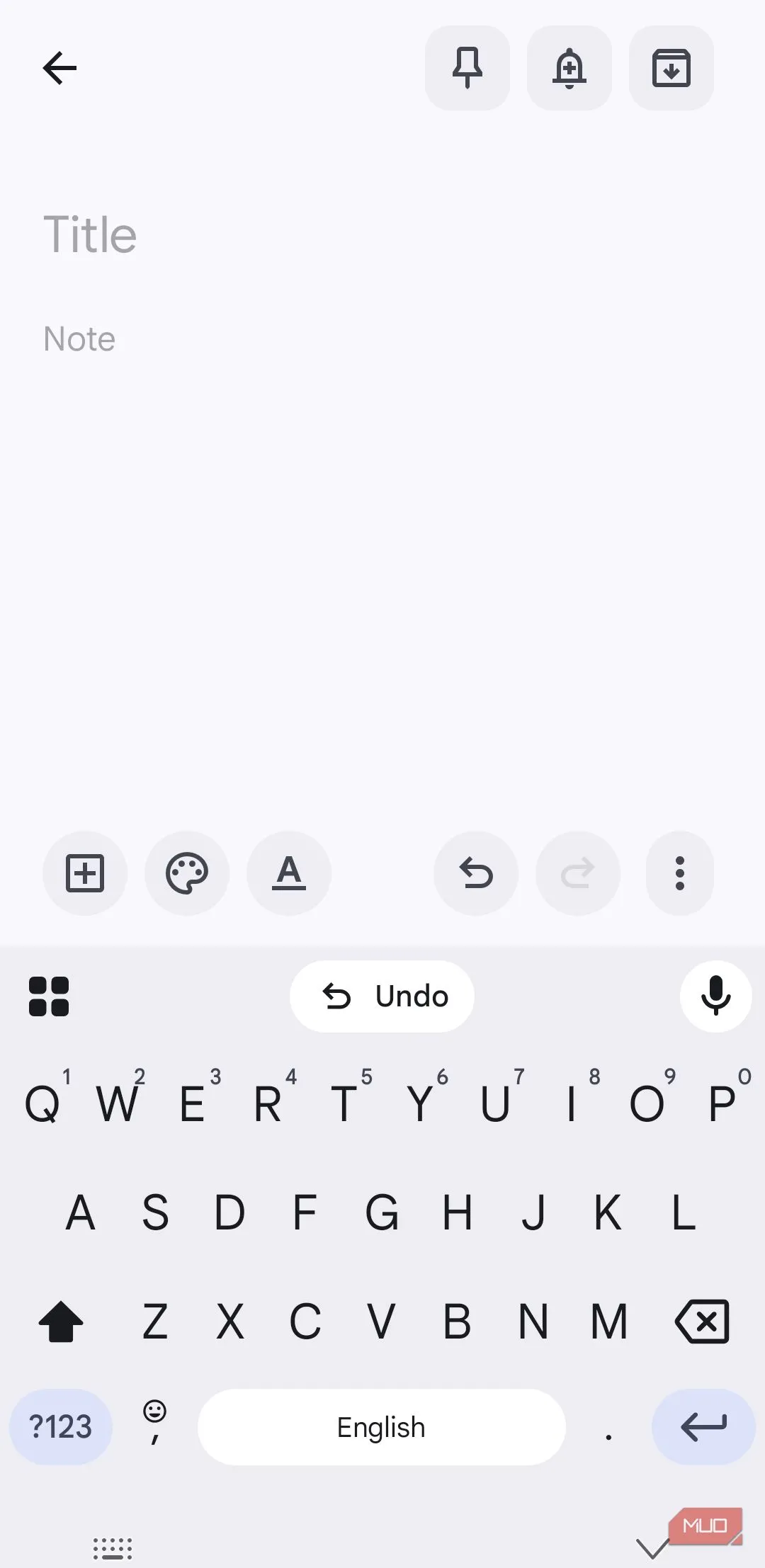 Tùy chọn Undo và chỉnh sửa nhanh khi dùng Gboard trong chat