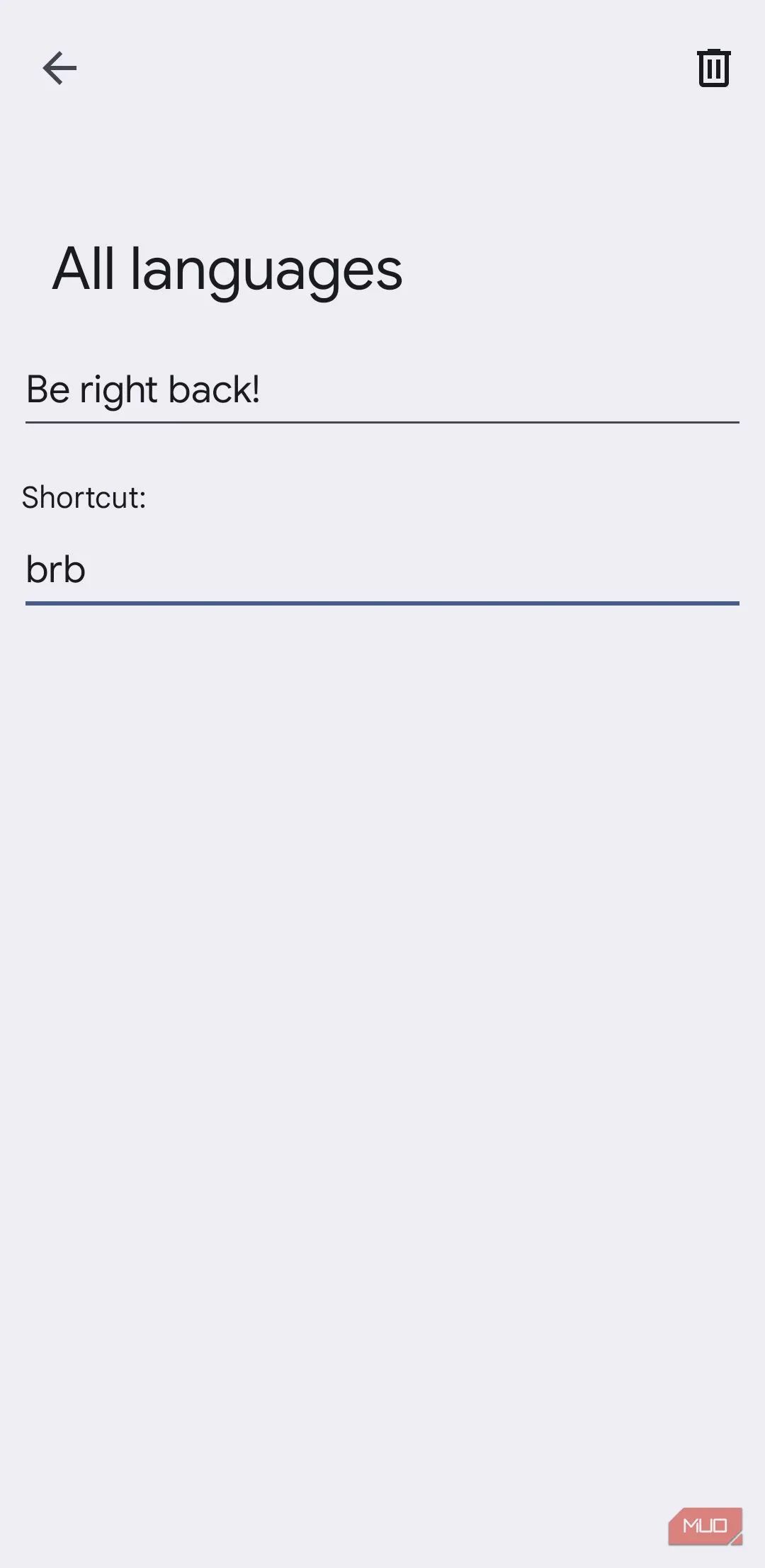 Ví dụ shortcut tin nhắn trong Gboard giúp gõ nhanh lời mời party