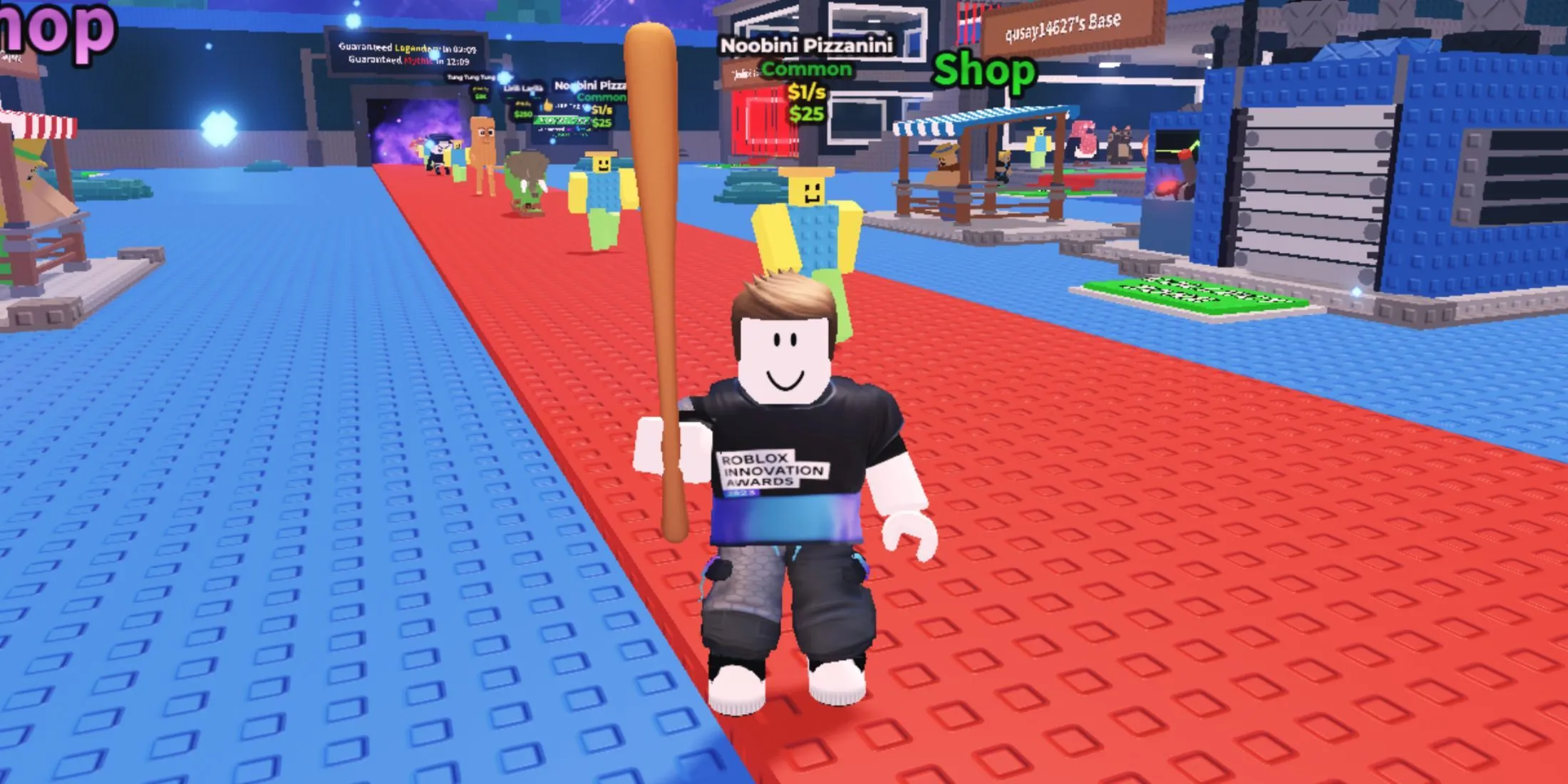 Vũ khí và cơ chế gameplay trong Steal a Brainrot trên Roblox, minh họa cơ chế săn kho báu và tương tác người chơi