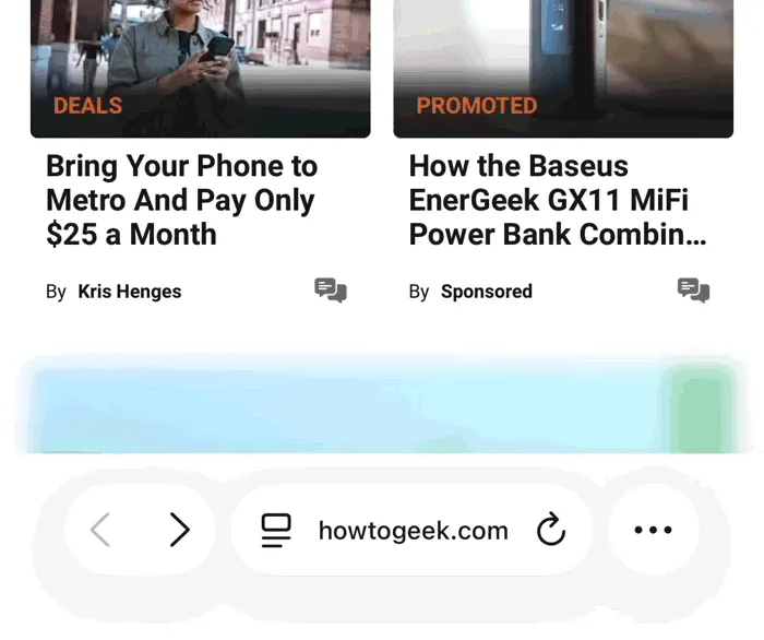 Vuốt lên để hiển thị tất cả tab trên Safari iPhone