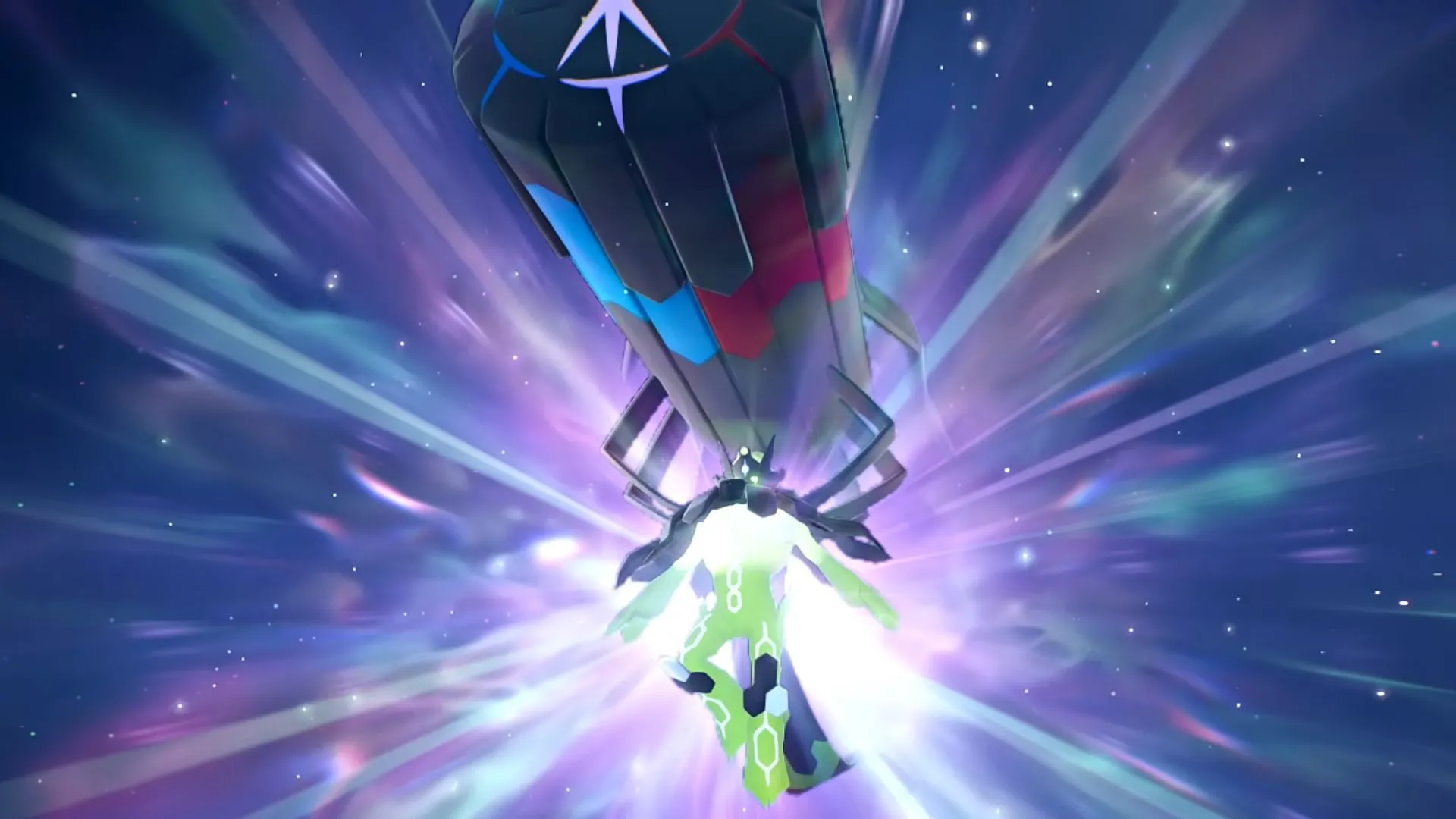 Zygarde Mega tiến hóa trong trận đánh cuối cùng của Pokemon Legends Z-A, hình Dragon/Ground đồ sộ